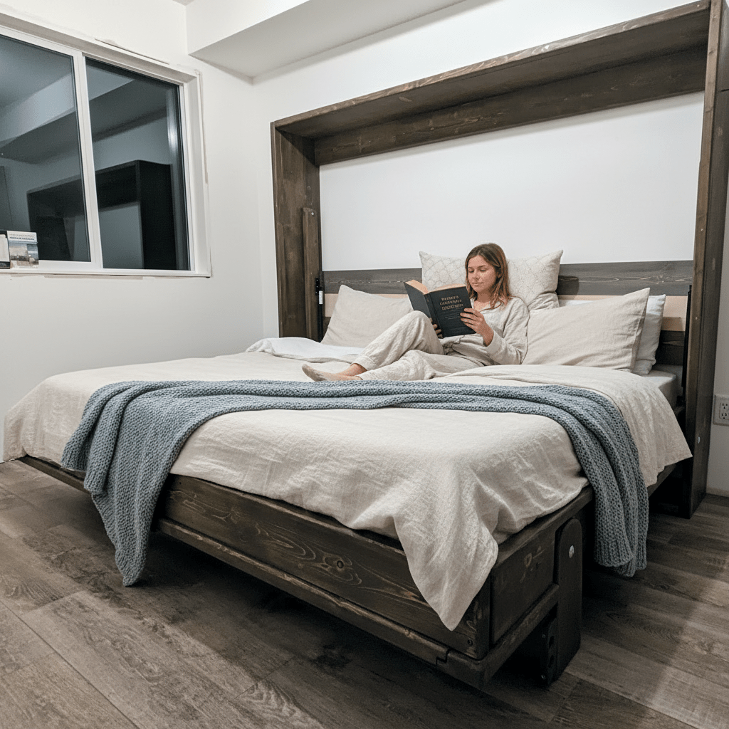 Horizontal Murphy Bed - Blue Signature - Kootenay Murphy Beds