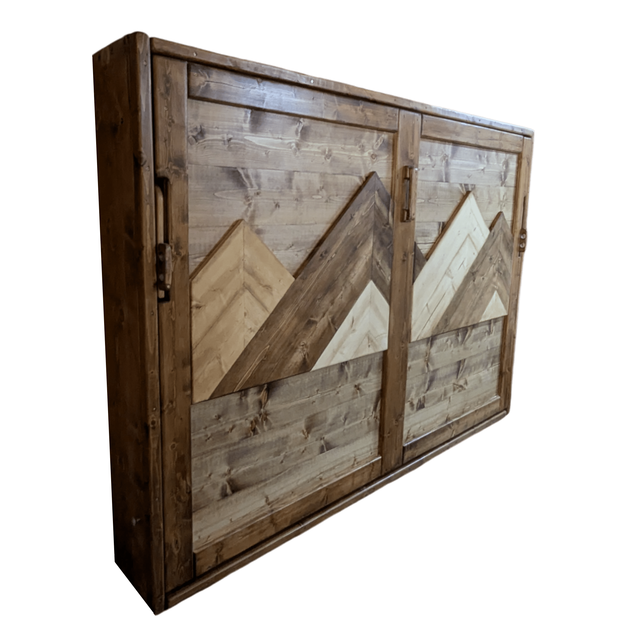 Horizontal Murphy Bed - Custom Mountain Early American - Kootenay Murphy Beds