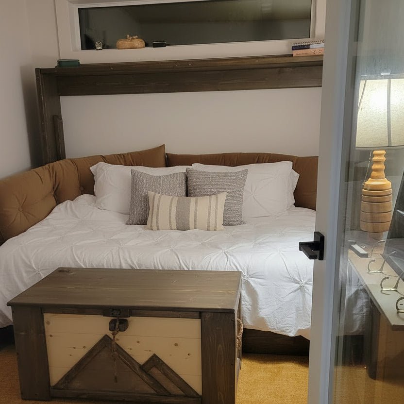 Horizontal Murphy Bed with Desk - Custom Mountain - Kootenay Murphy Beds