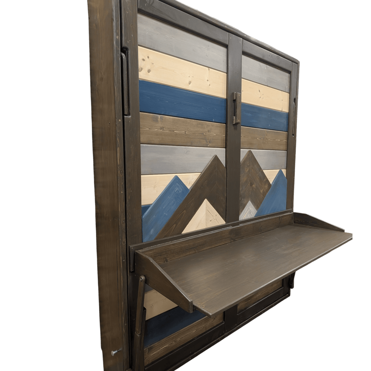 Murphy Bed with Desk - Blue Signature - Kootenay Murphy Beds