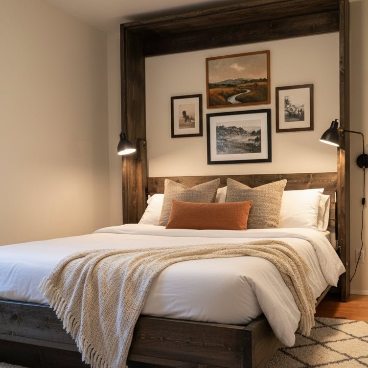 Murphy Bed With Desk - Charcoal - Kootenay Murphy Beds