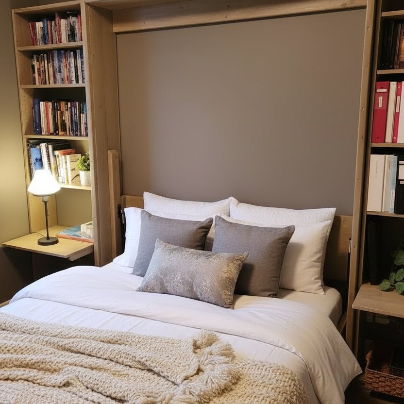 Murphy Bed With Desk - Green - Kootenay Murphy Beds