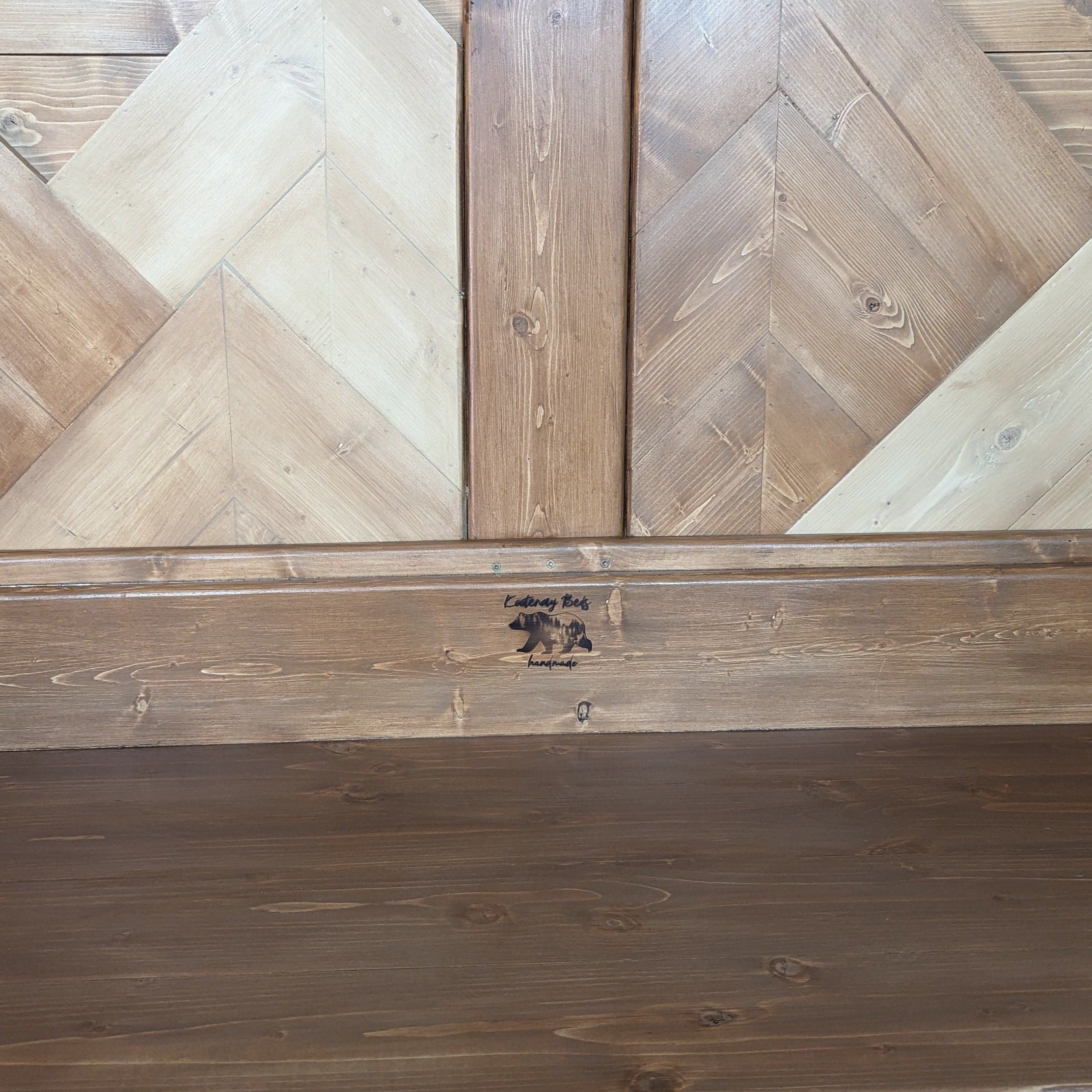 Murphy Bed with Desk - True Walnut Mountains with Stay Level Desk - Kootenay Murphy Beds