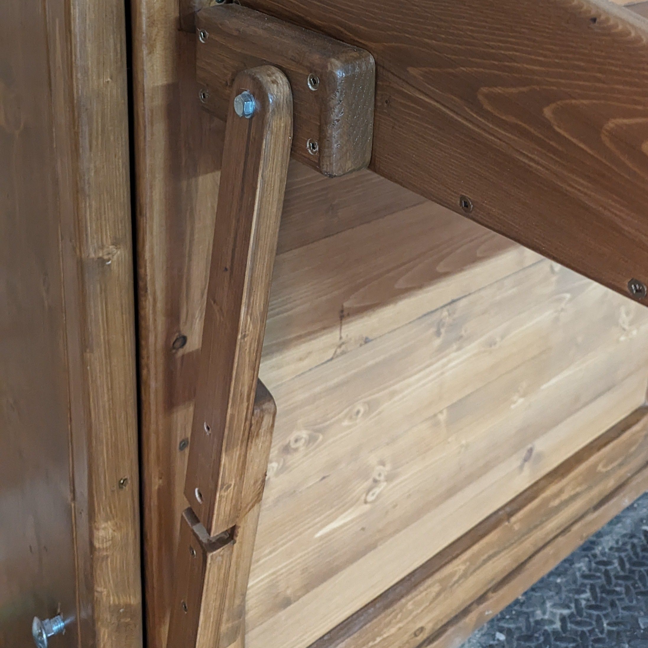 Murphy Bed with Desk - True Walnut Mountains with Stay Level Desk - Kootenay Murphy Beds