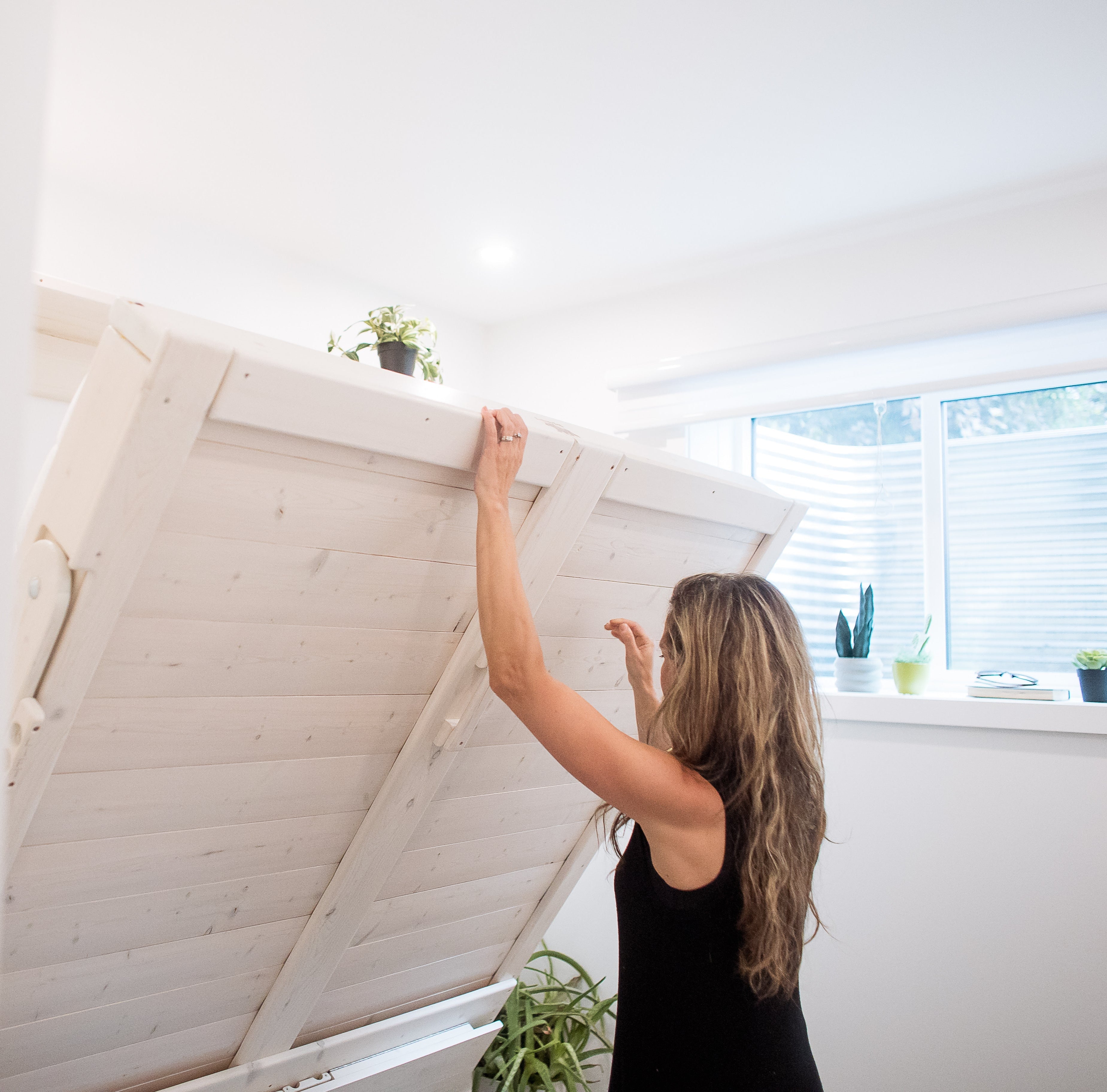 Murphy Bed With Desk - White - Kootenay Murphy Beds