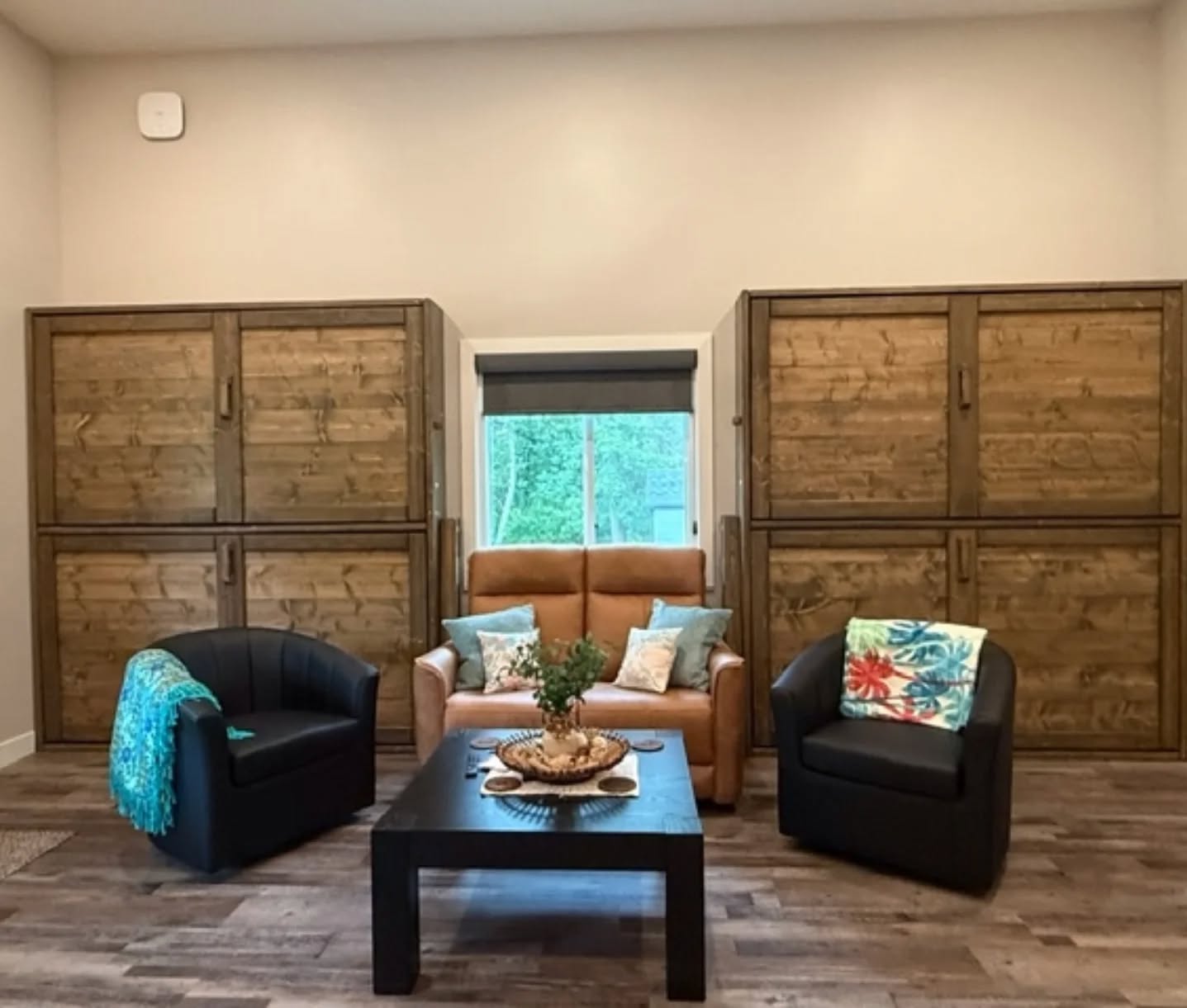 Murphy Bunks - Brown Bark - Kootenay Murphy Beds