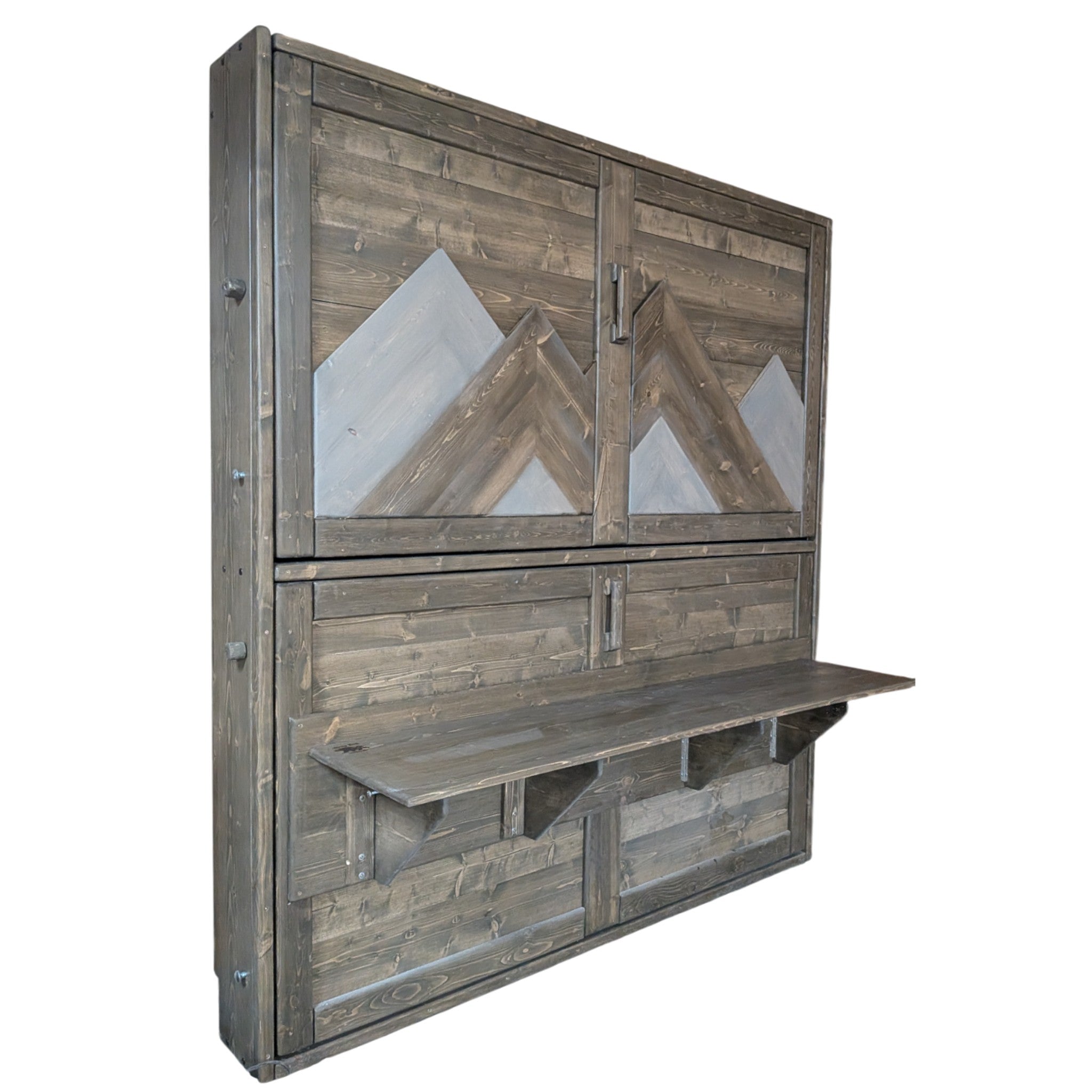 Murphy Bunks - Brown Bark - Kootenay Murphy Beds