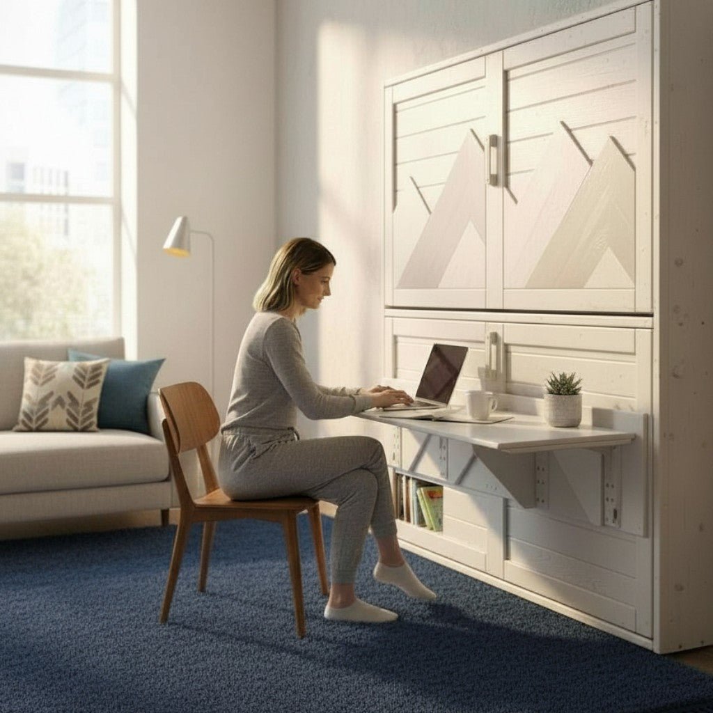 Murphy Bunks - White - Kootenay Murphy Beds