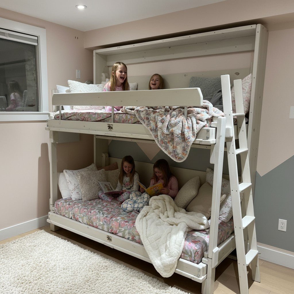 Murphy Bunks - White - Kootenay Murphy Beds