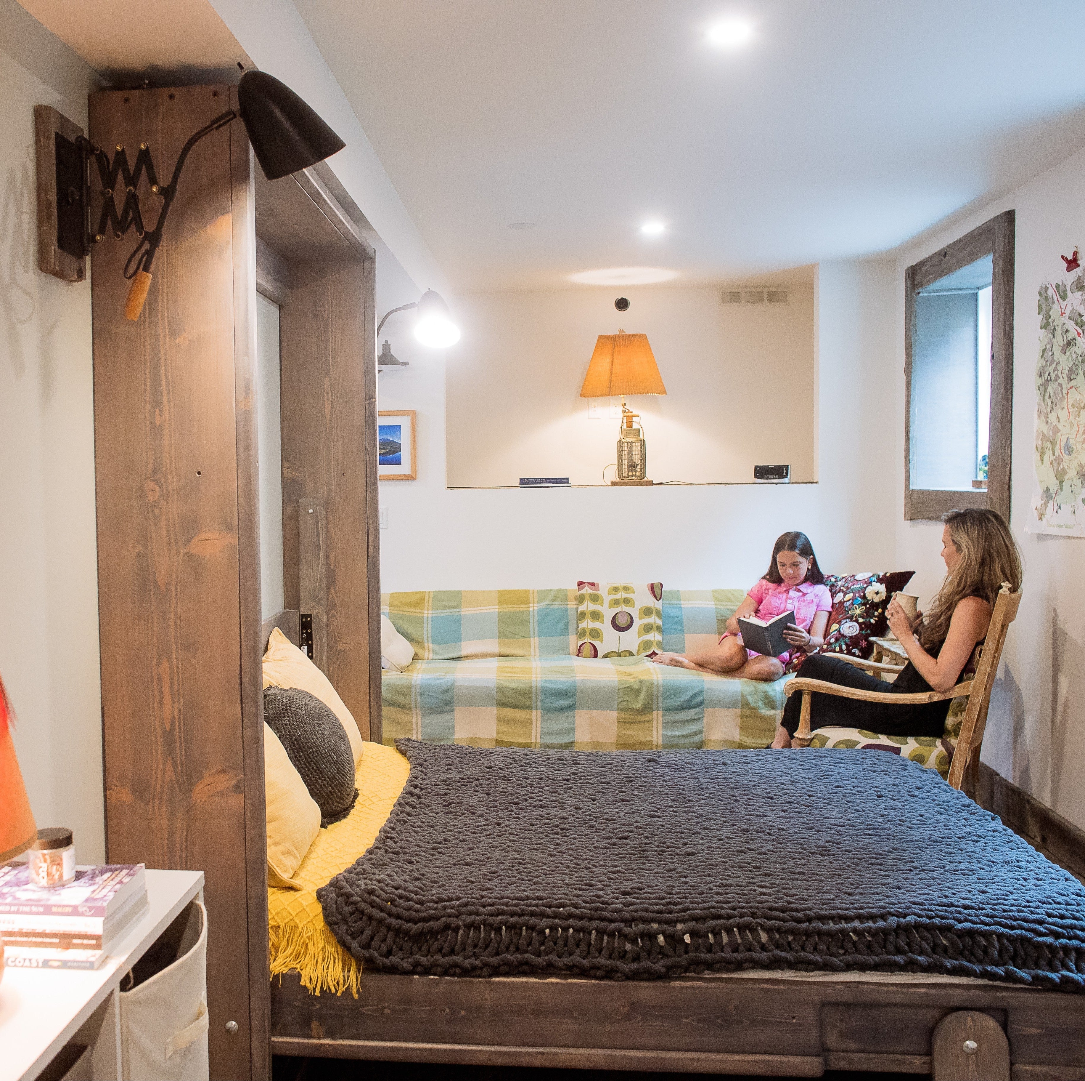 Queen Murphy Bed - Blue - Kootenay Murphy Beds