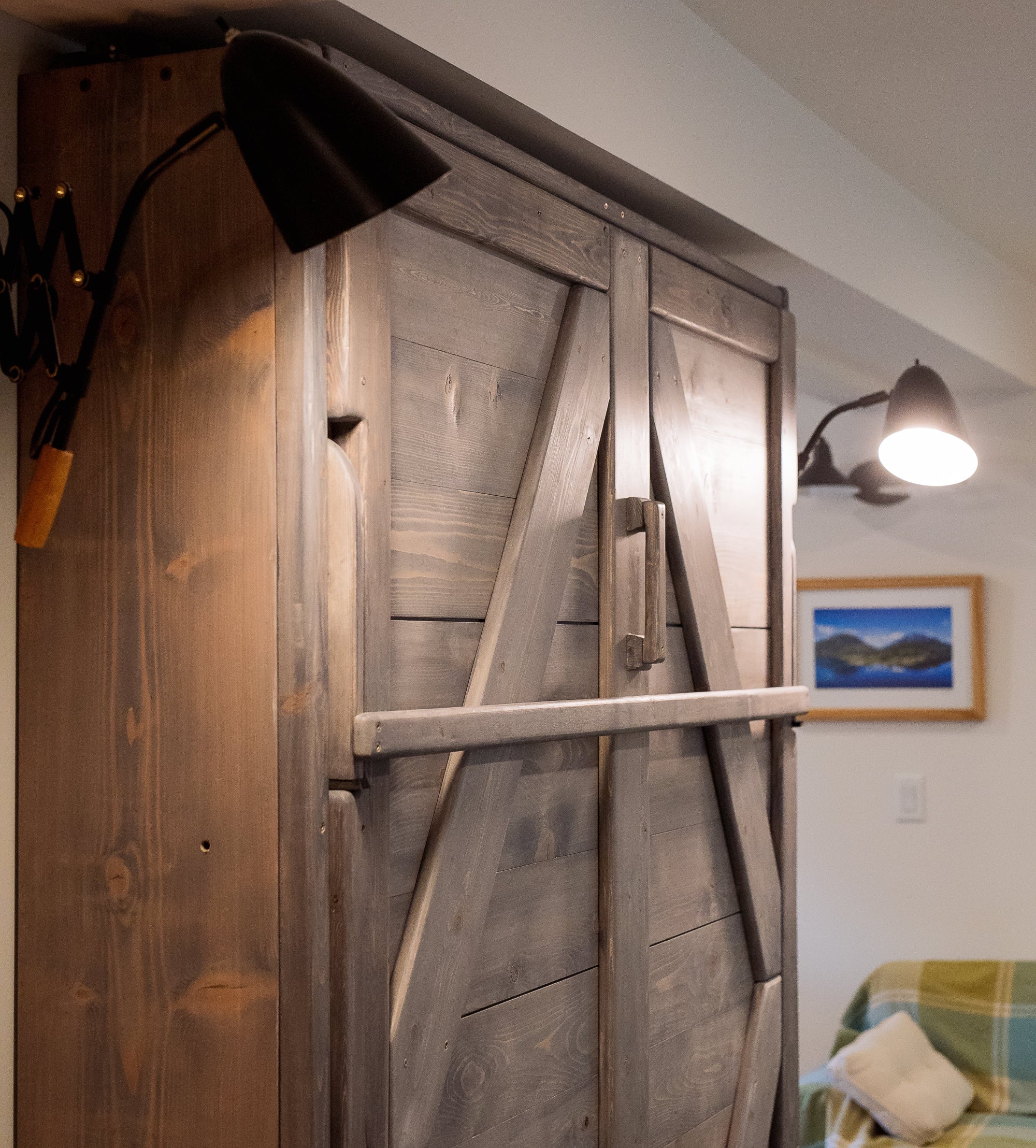 Queen Murphy Bed - Blue - Kootenay Murphy Beds