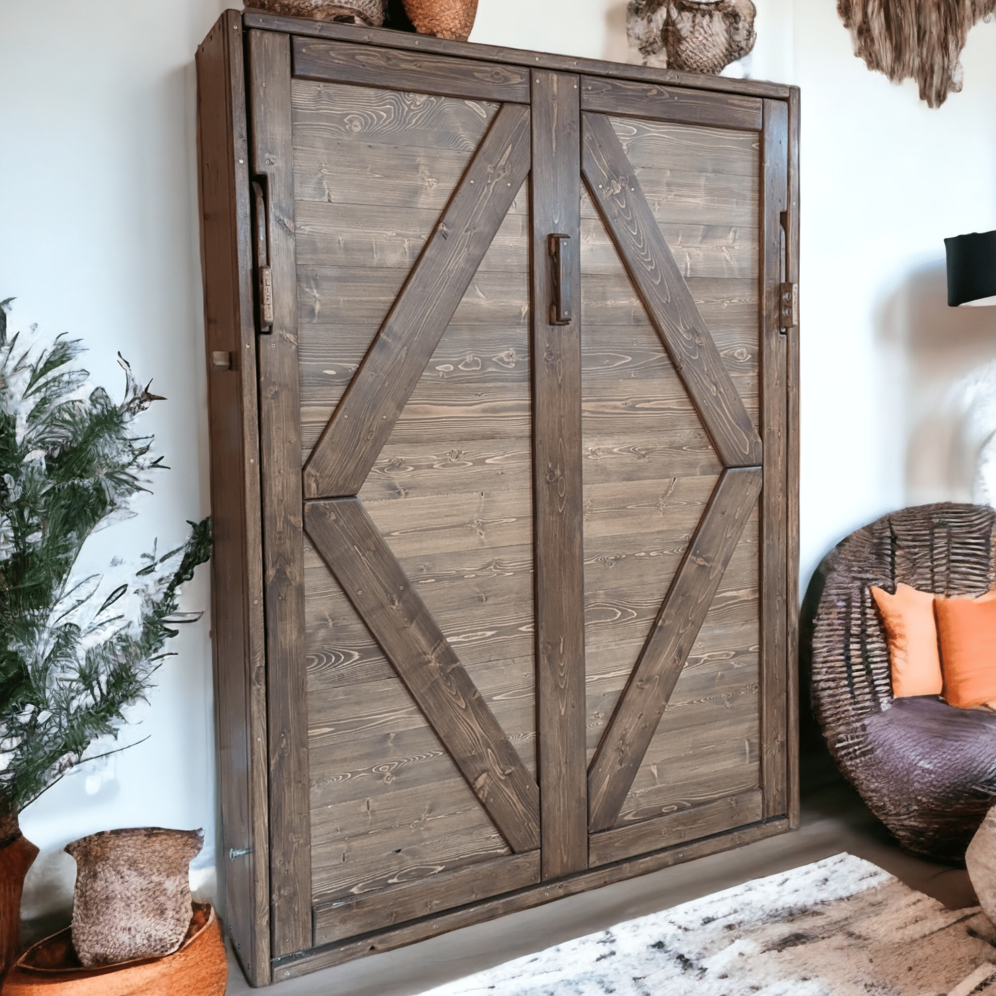 Queen Murphy Bed - Brown Diamond - Kootenay Murphy Beds