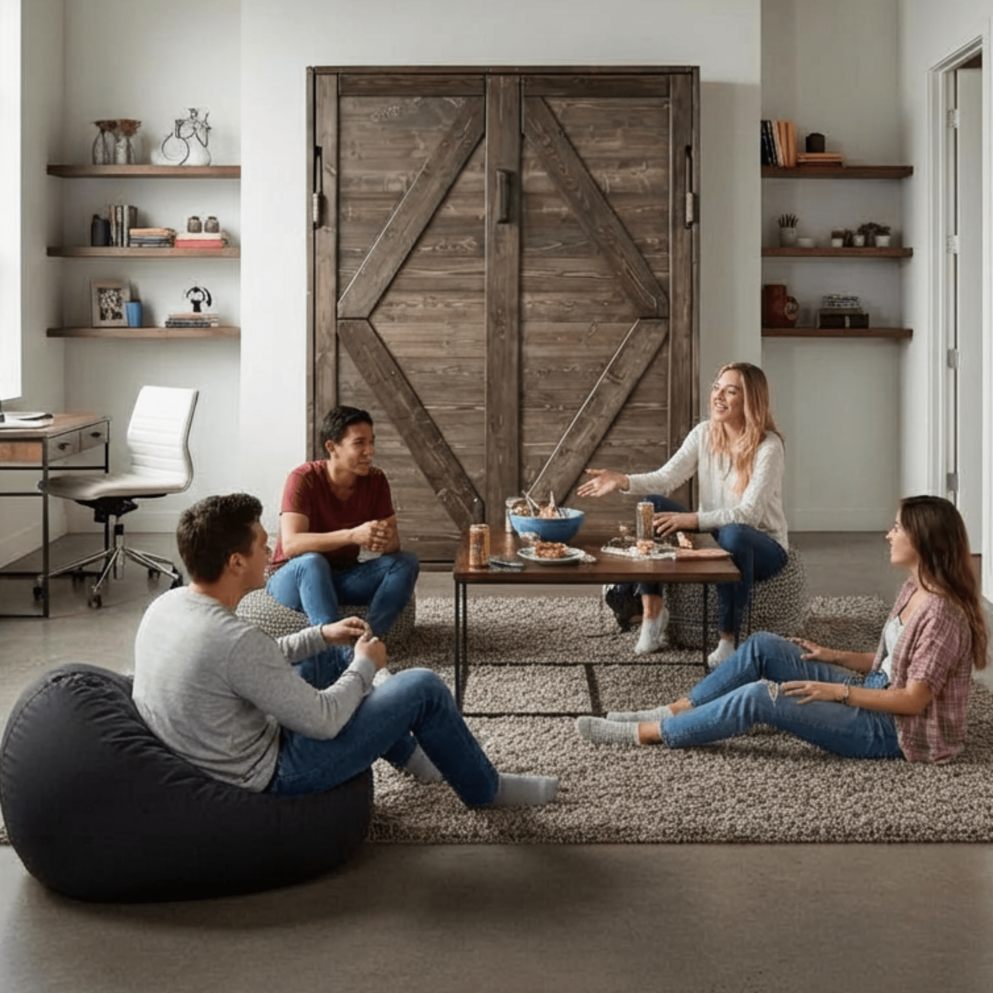 Queen Murphy Bed - Brown Diamond - Kootenay Murphy Beds