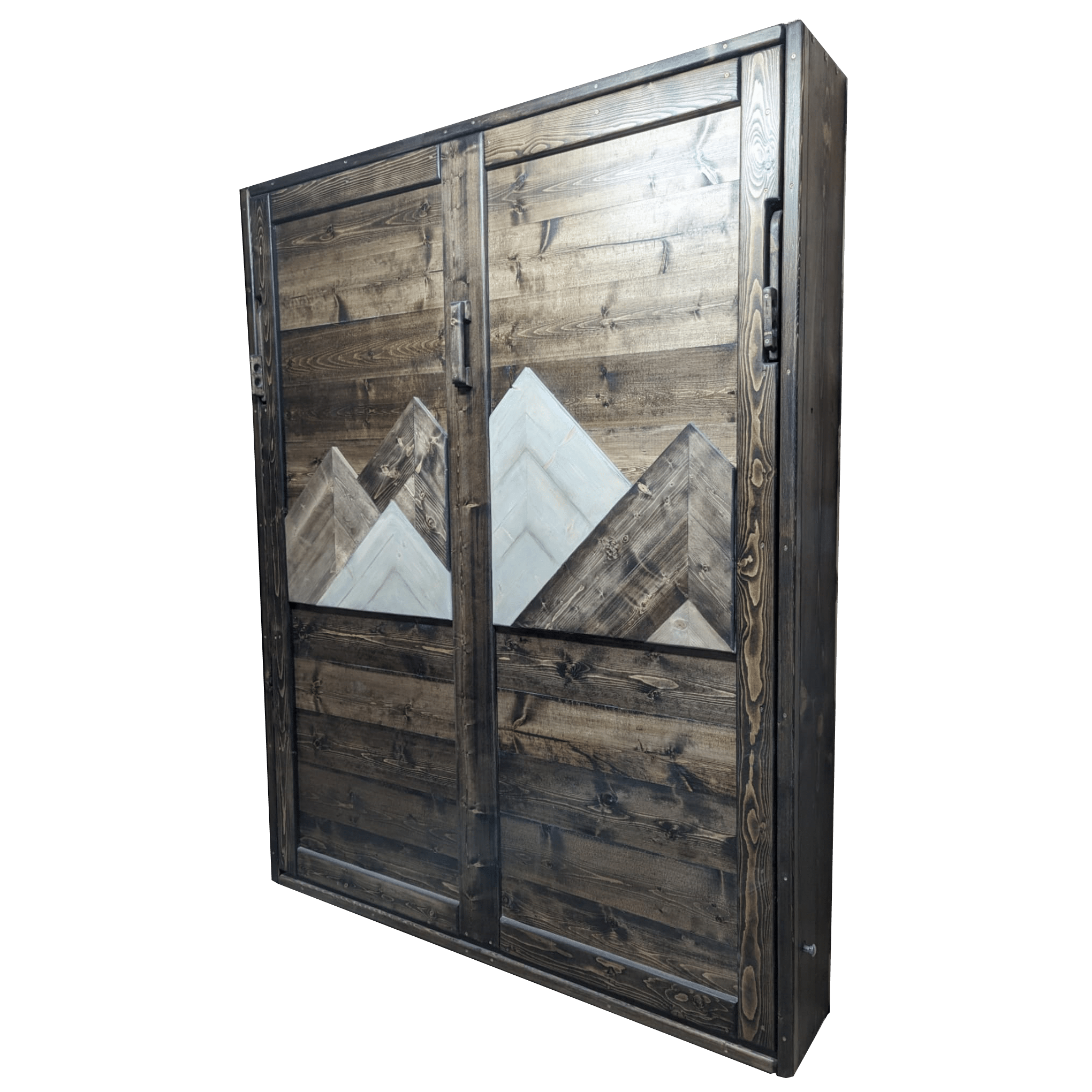 Queen Murphy Bed - Gray Mountains - Kootenay Murphy Beds