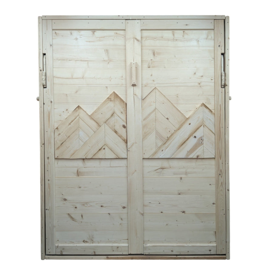 Queen Murphy Bed - Natural Pine - Kootenay Murphy Beds