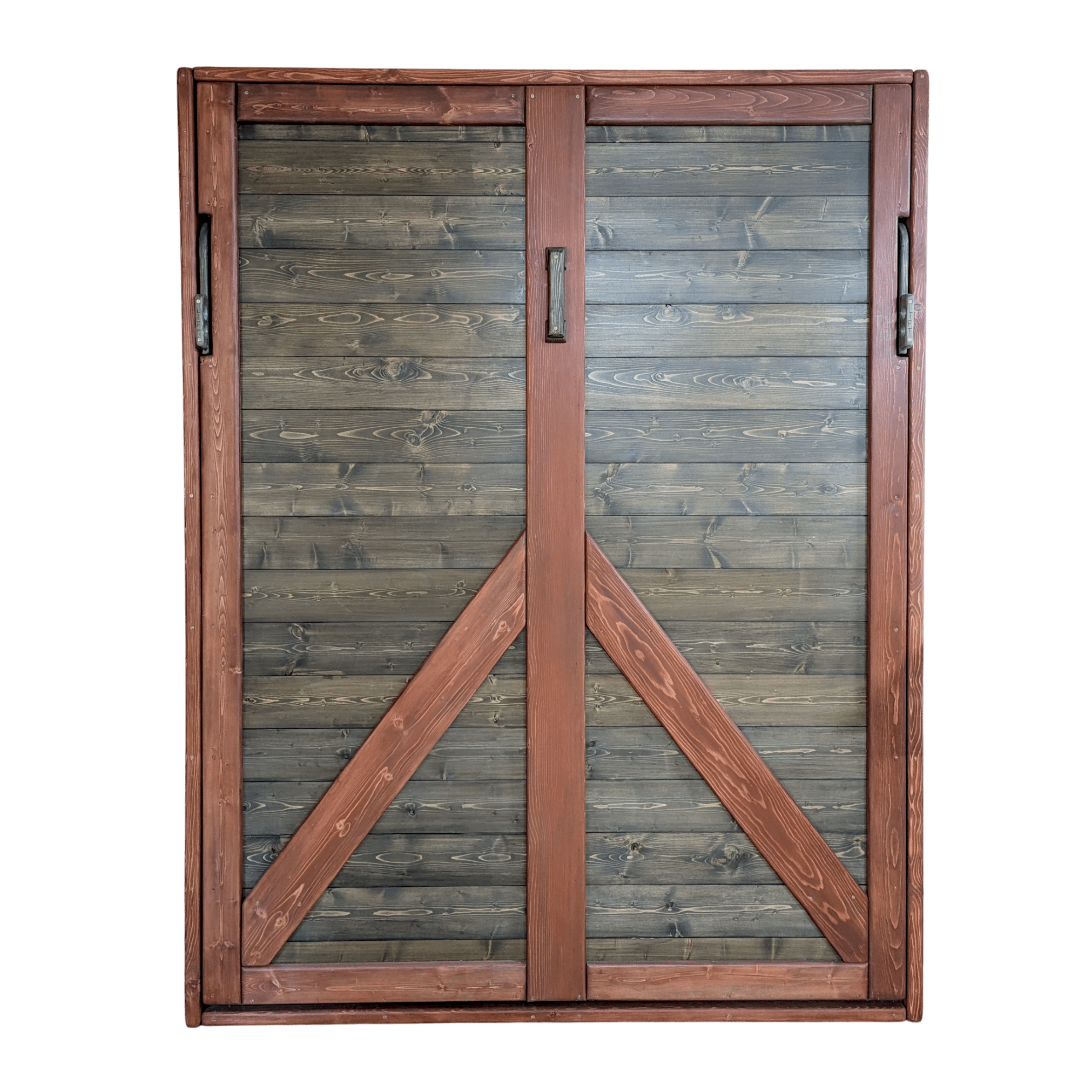 Queen Murphy Bed - Rustic Brown - Kootenay Murphy Beds