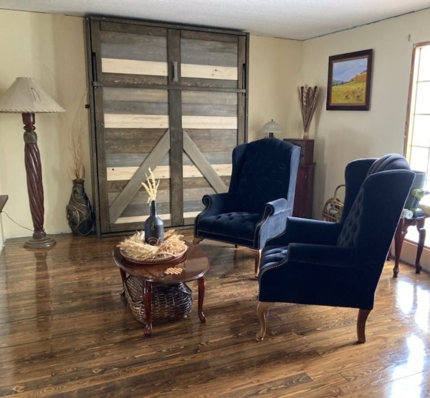 Queen Murphy Bed - Signature Blue - Kootenay Murphy Beds