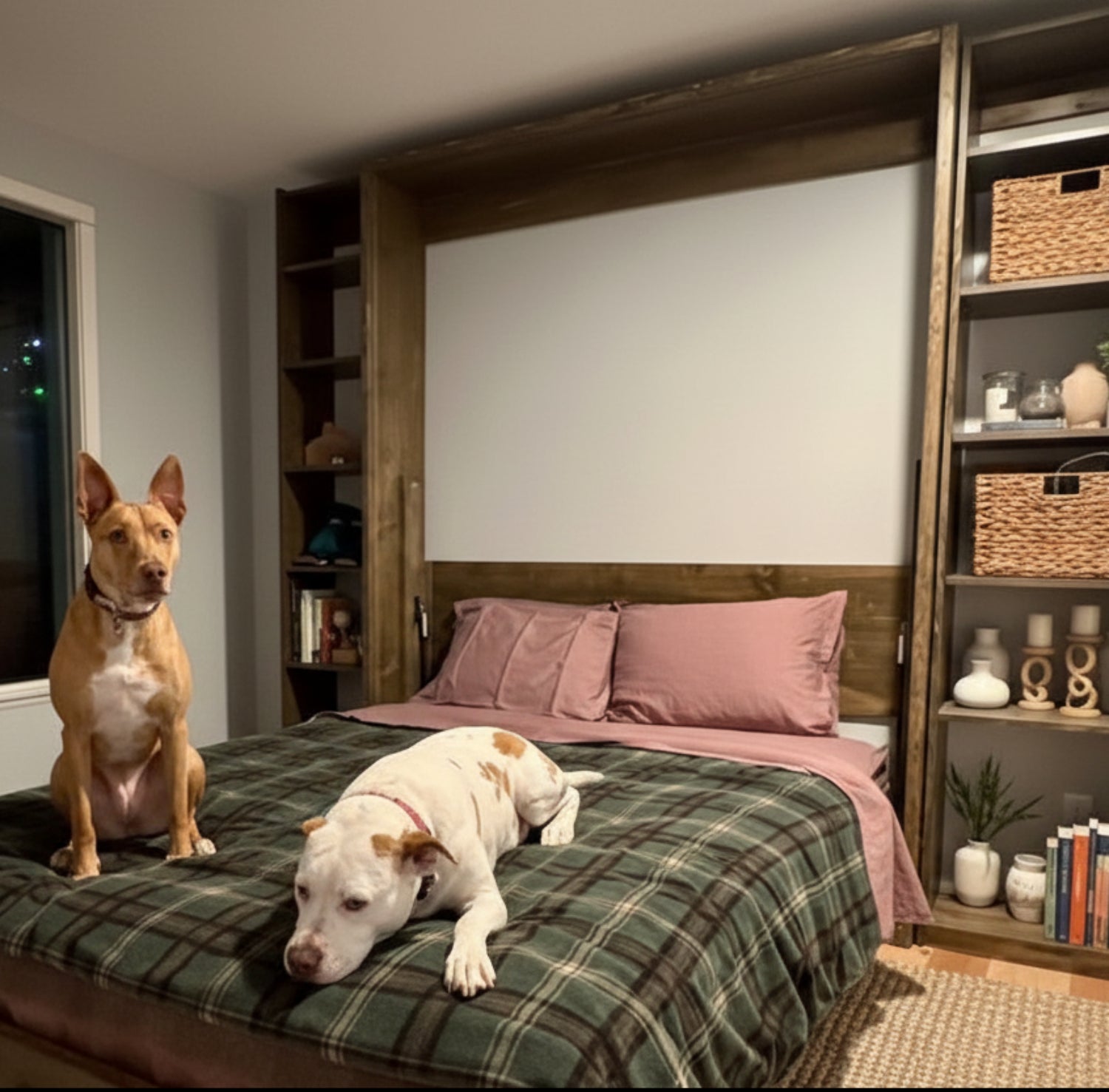 Queen Murphy Bed - Signature Red - Kootenay Murphy Beds