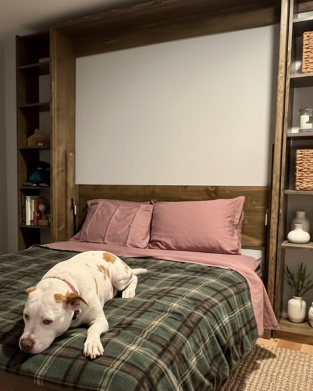 Queen Murphy Bed - Signature Red - Kootenay Murphy Beds