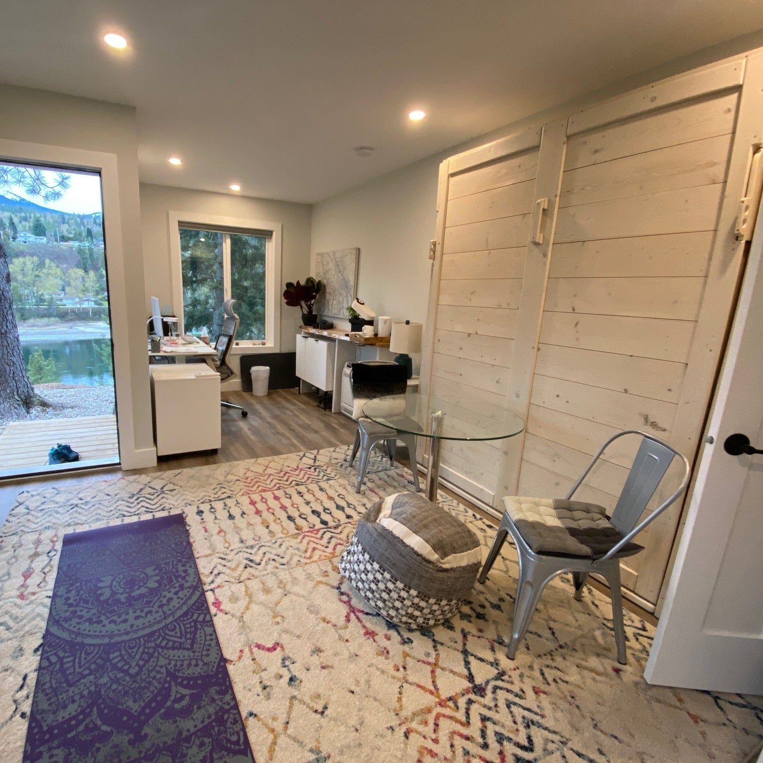 Queen Murphy Bed - White Wash - Kootenay Murphy Beds