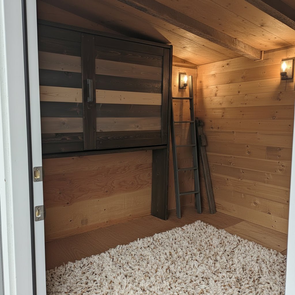 Signature Blue Twin Murphy Loft Bed - Kootenay Murphy Beds