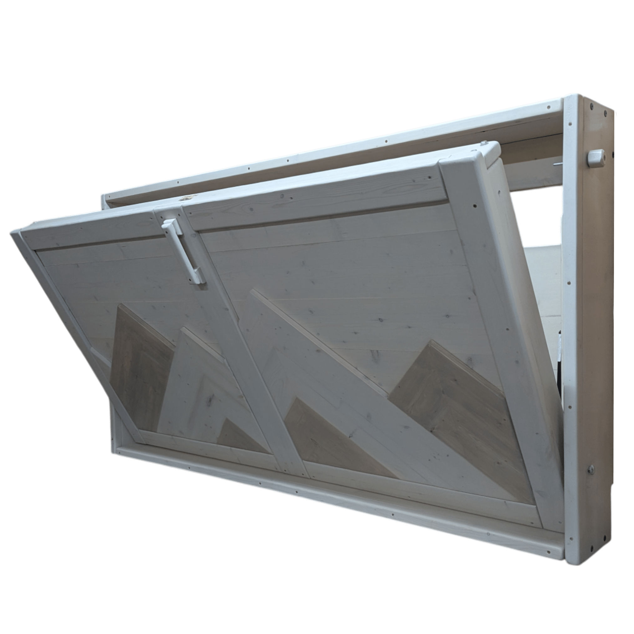 Twin Murphy Bed Horizontal Snowflake - Kootenay Murphy Beds