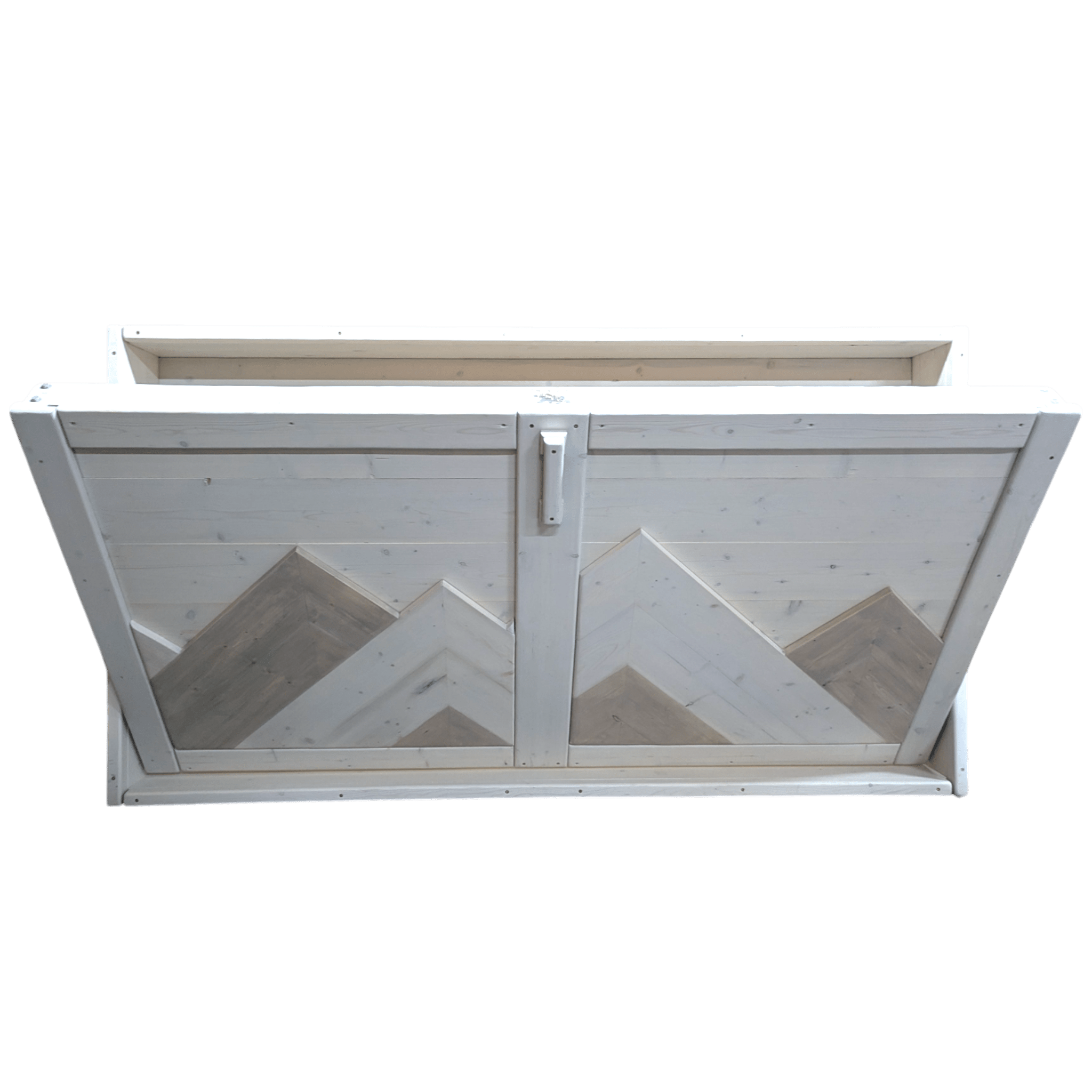 Twin Murphy Bed Horizontal Snowflake - Kootenay Murphy Beds