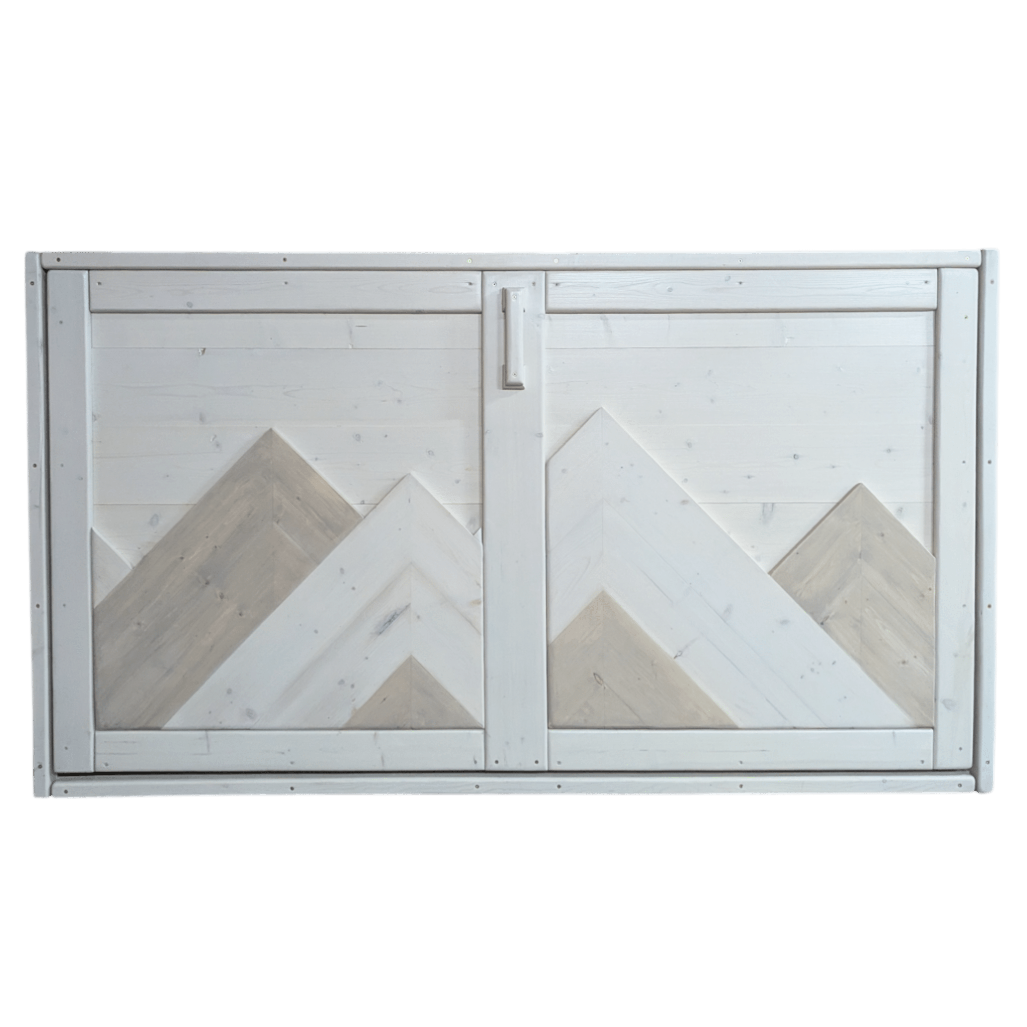 Twin Murphy Bed Horizontal Snowflake - Kootenay Murphy Beds