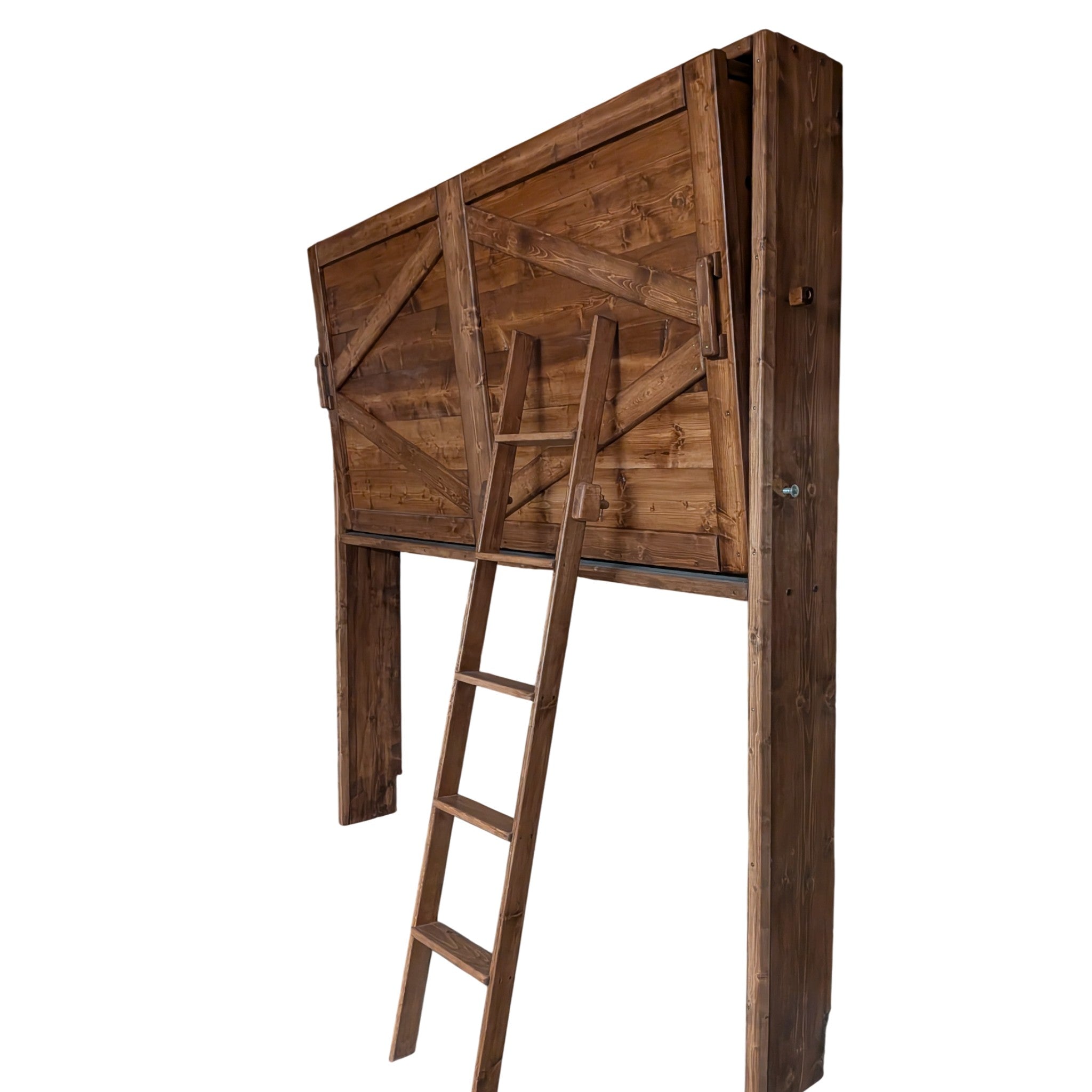 Twin Murphy Loft - American Chestnut - Kootenay Murphy Beds