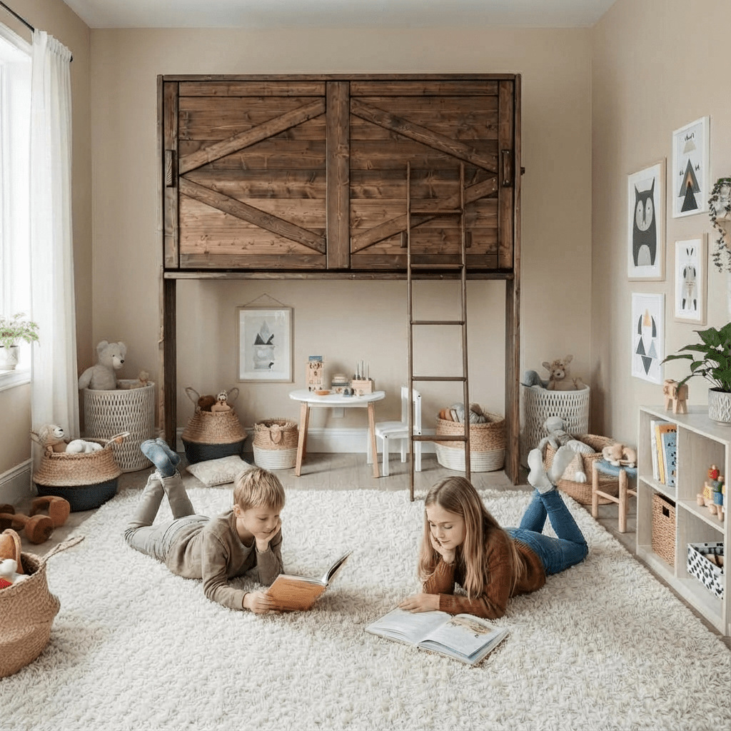 Twin Murphy Loft - American Chestnut - Kootenay Murphy Beds