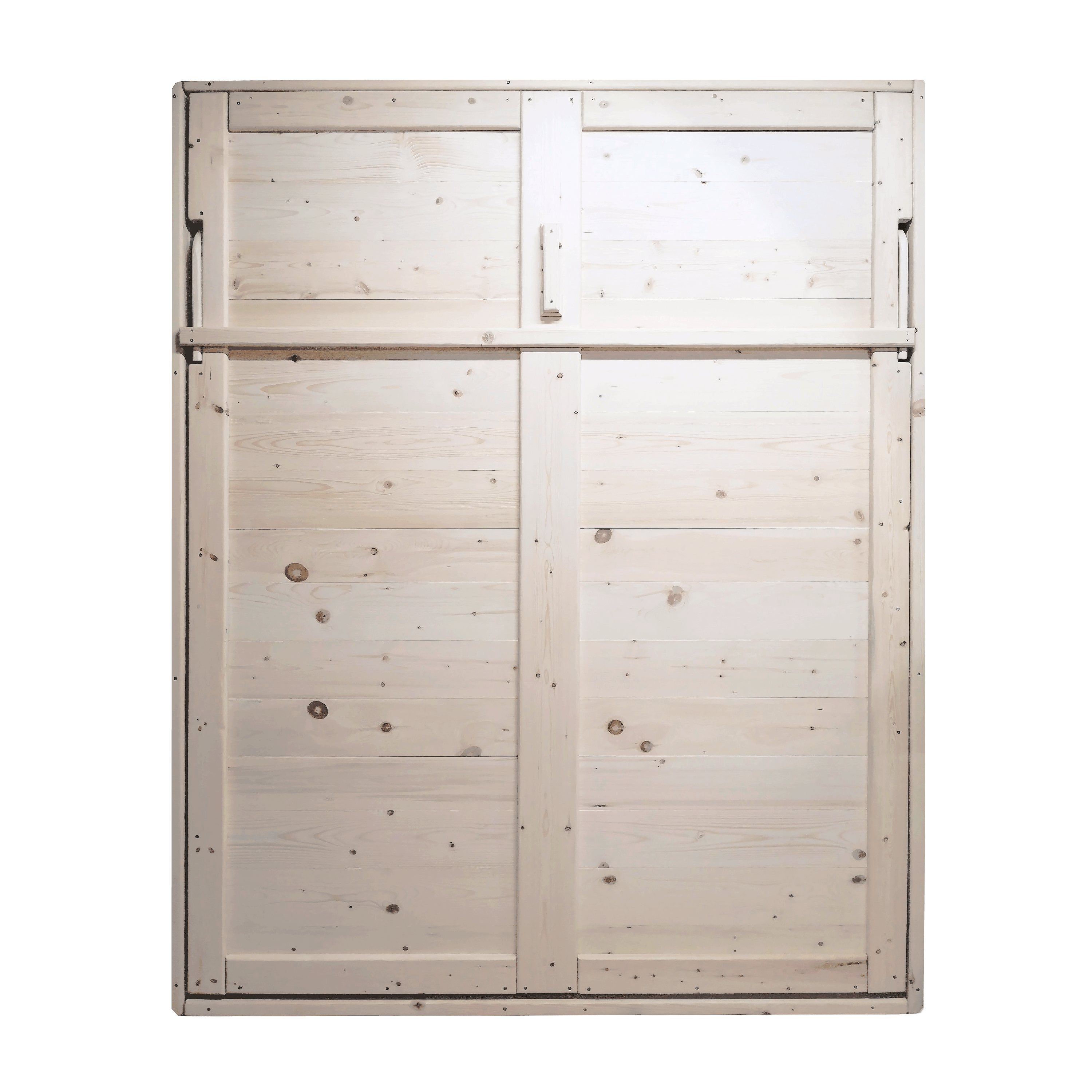 Double Murphy Bed Natural Pine - Kootenay Murphy Beds
