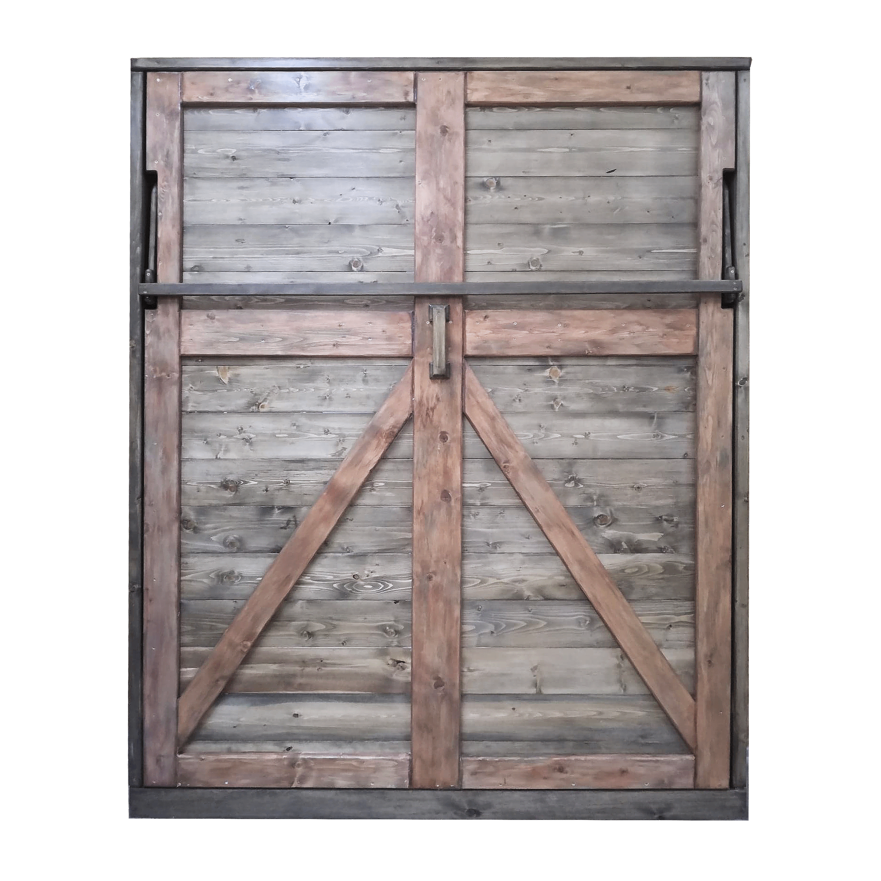 Double Murphy Bed - Rustic Brown - Kootenay Murphy Beds