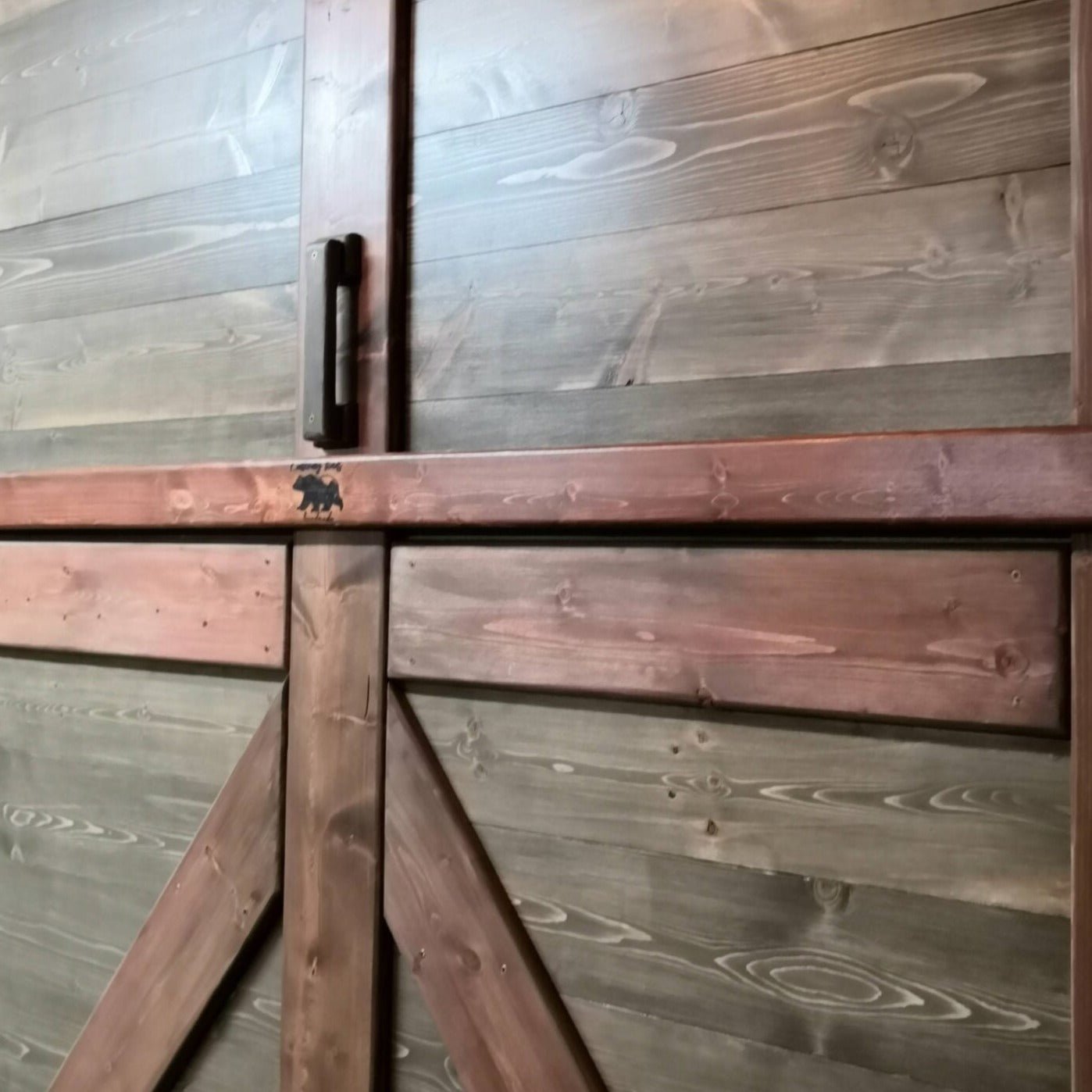 Double Murphy Bed - Rustic Brown - Kootenay Murphy Beds