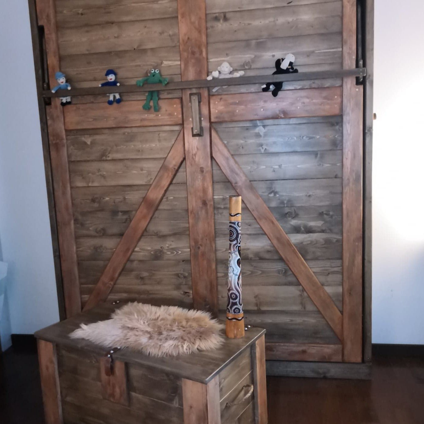 Double Murphy Bed - Rustic Brown - Kootenay Murphy Beds