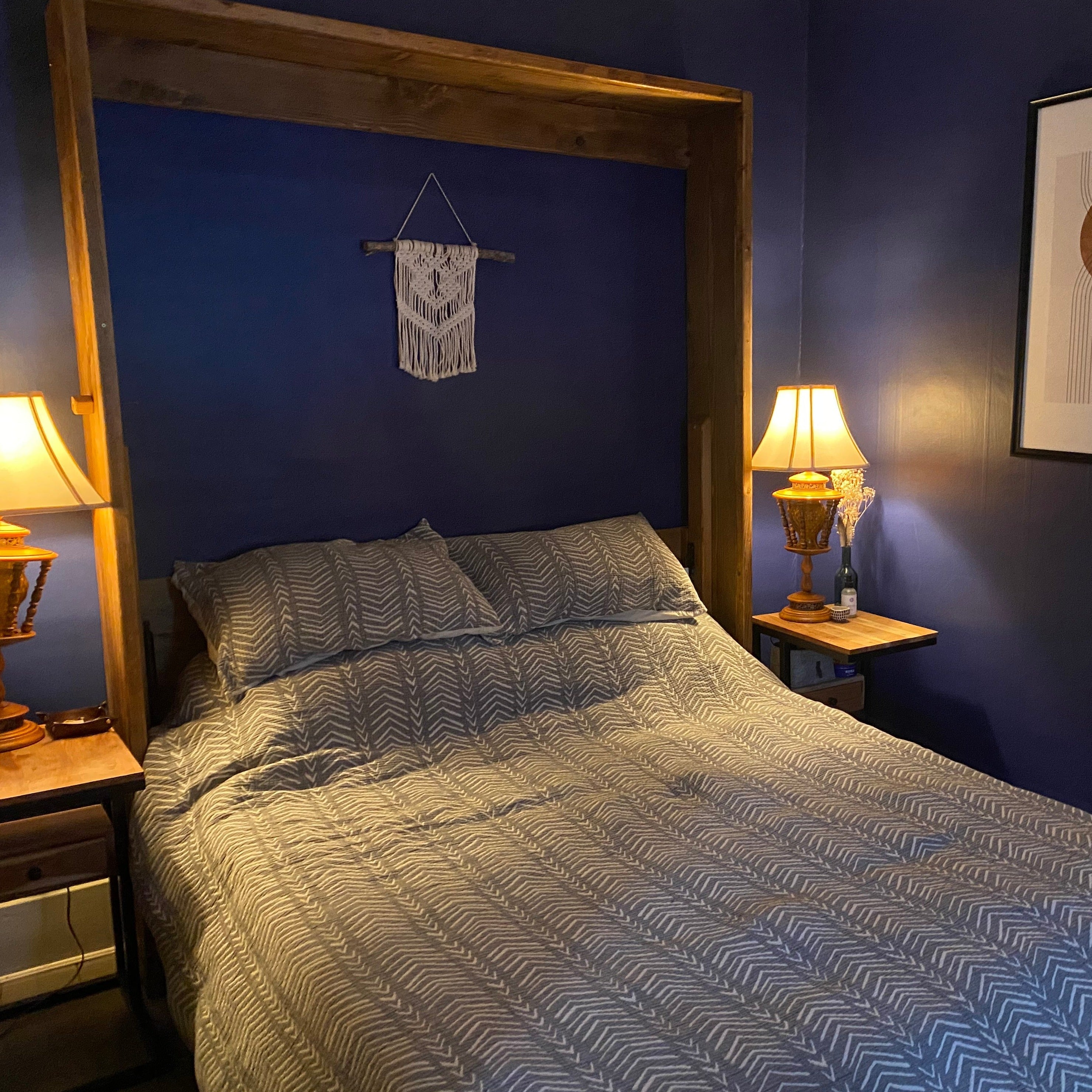 Double Murphy Bed - Rustic Brown - Kootenay Murphy Beds