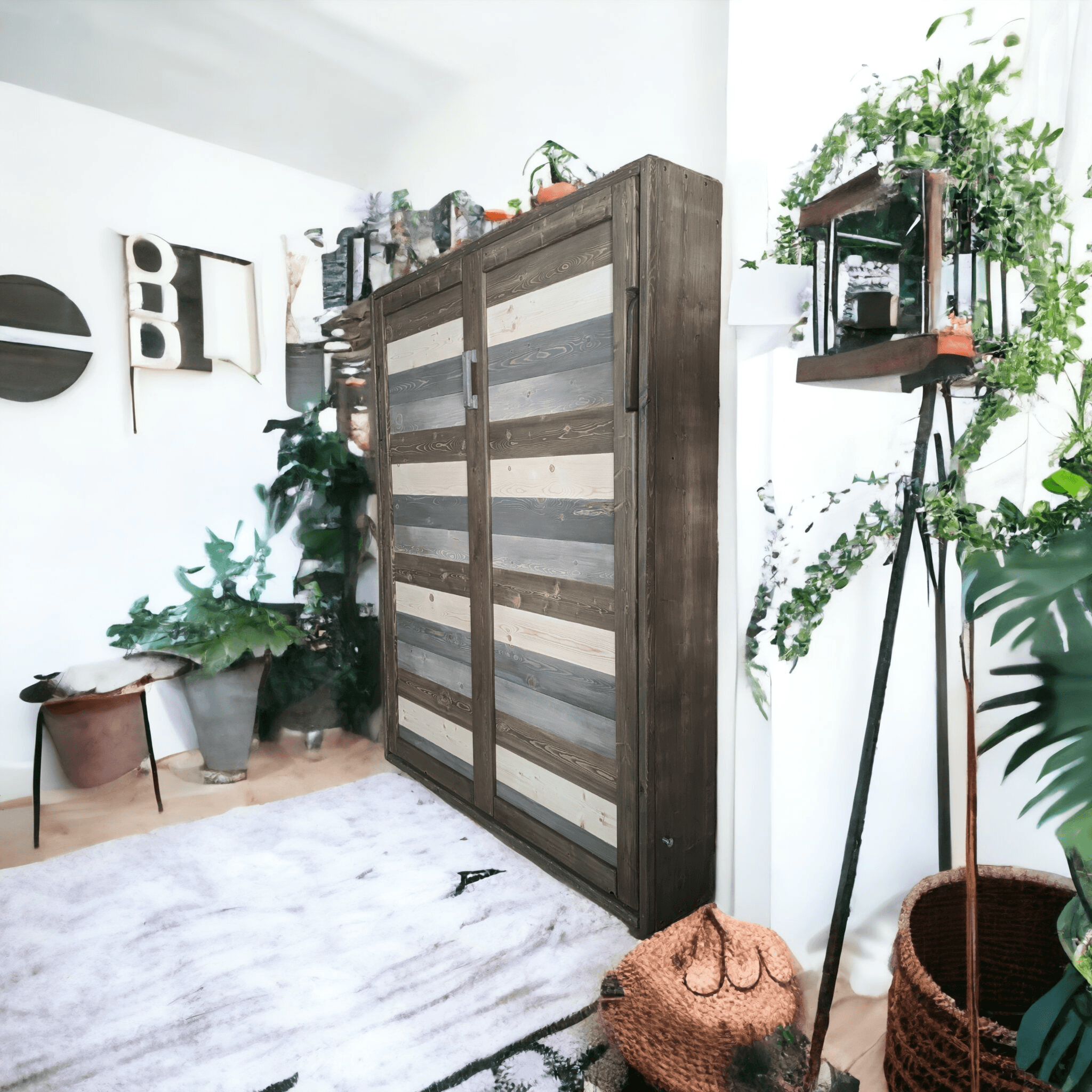 Double Murphy Bed - Signature Blue - Kootenay Murphy Beds