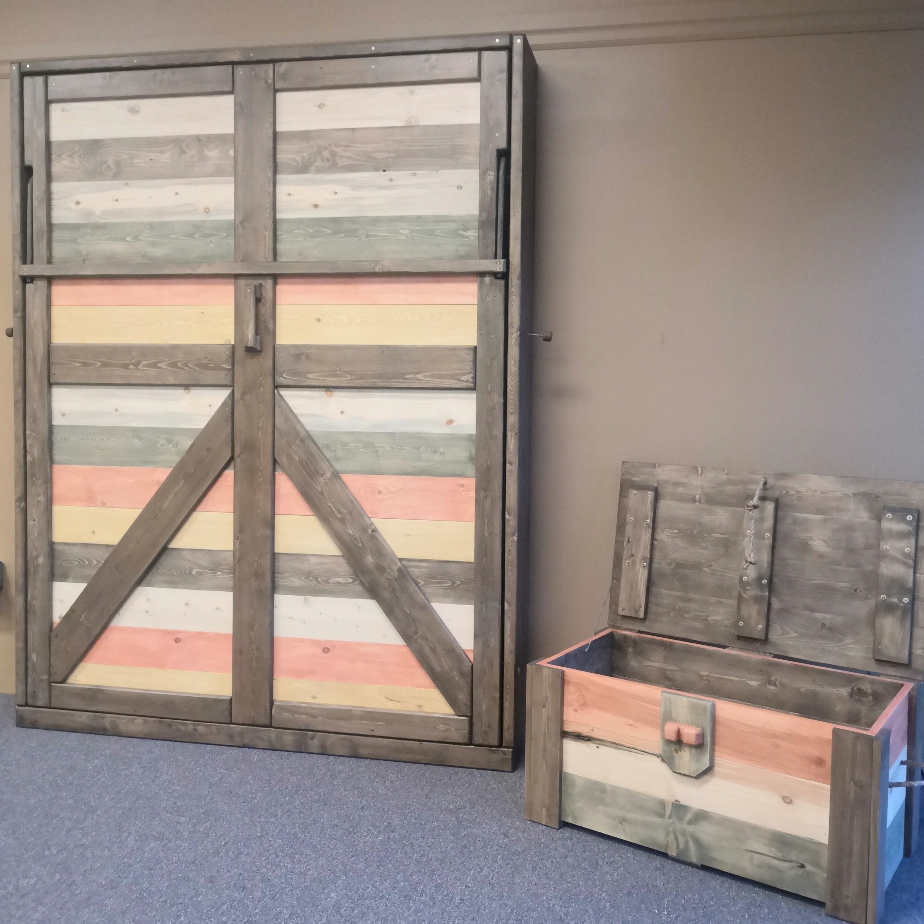 Double Murphy Bed - Signature Red - Kootenay Murphy Beds