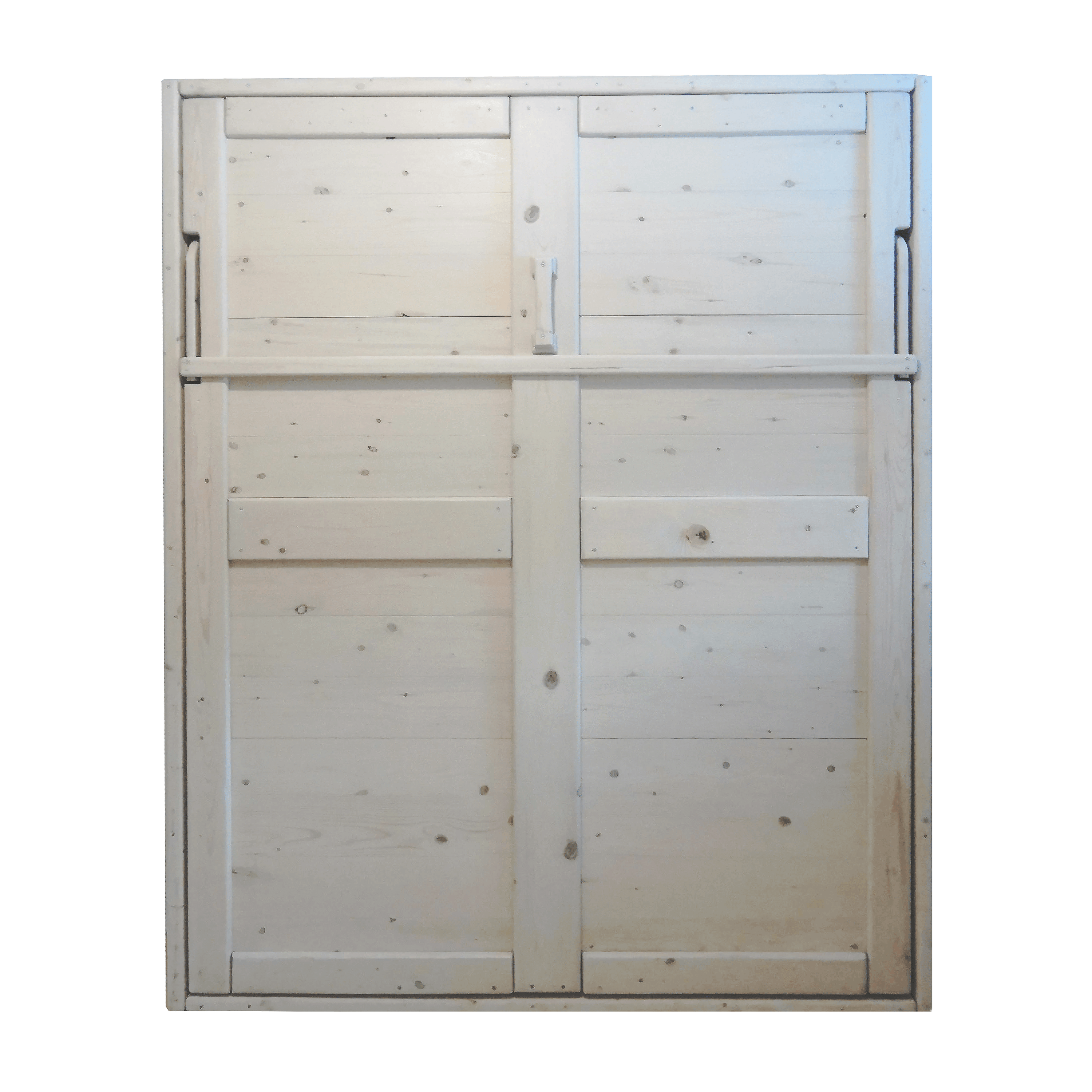 Double Murphy Bed - White Wash - Kootenay Murphy Beds