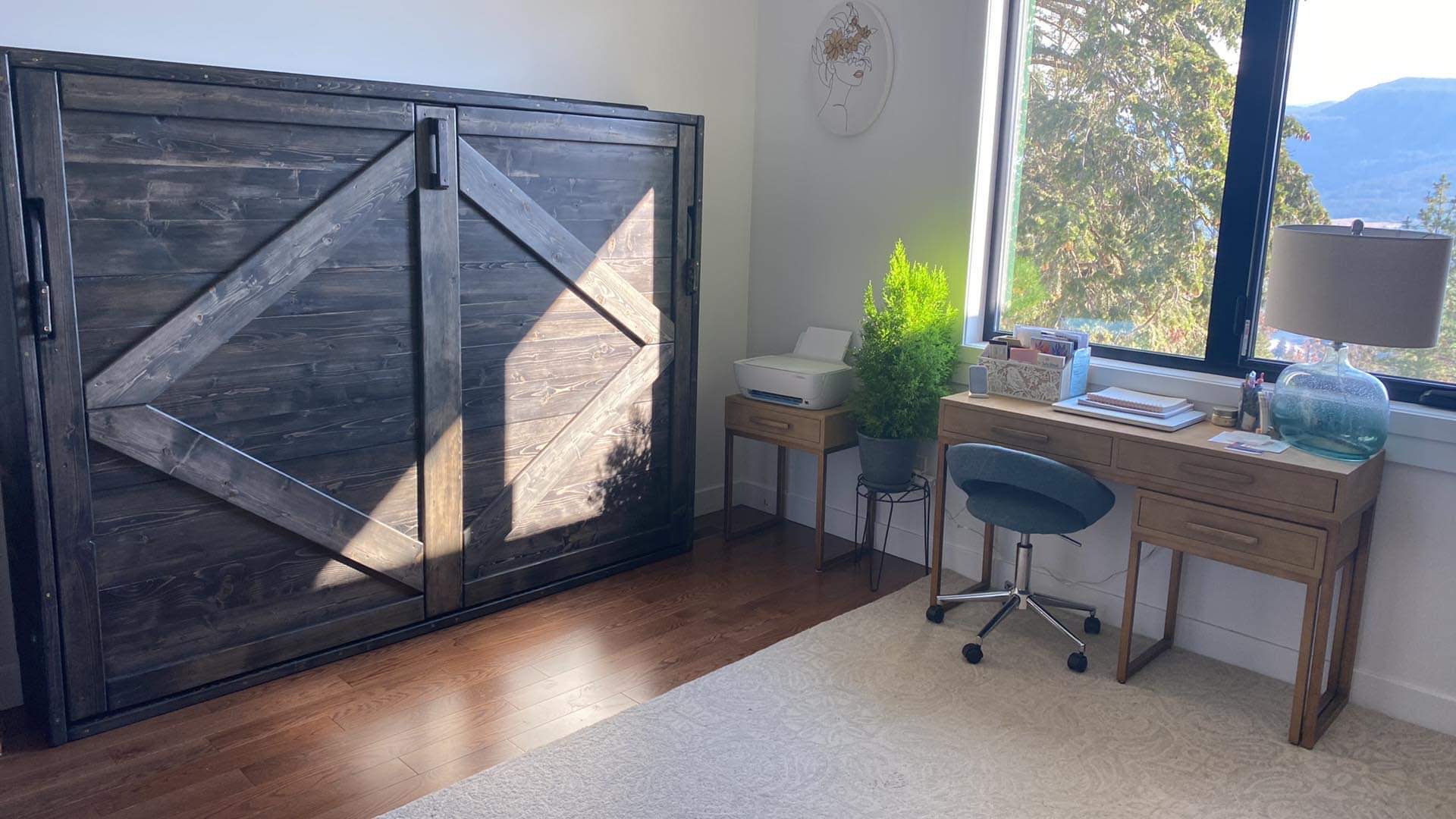 Horizontal Murphy Bed - Charcoal - Kootenay Murphy Beds