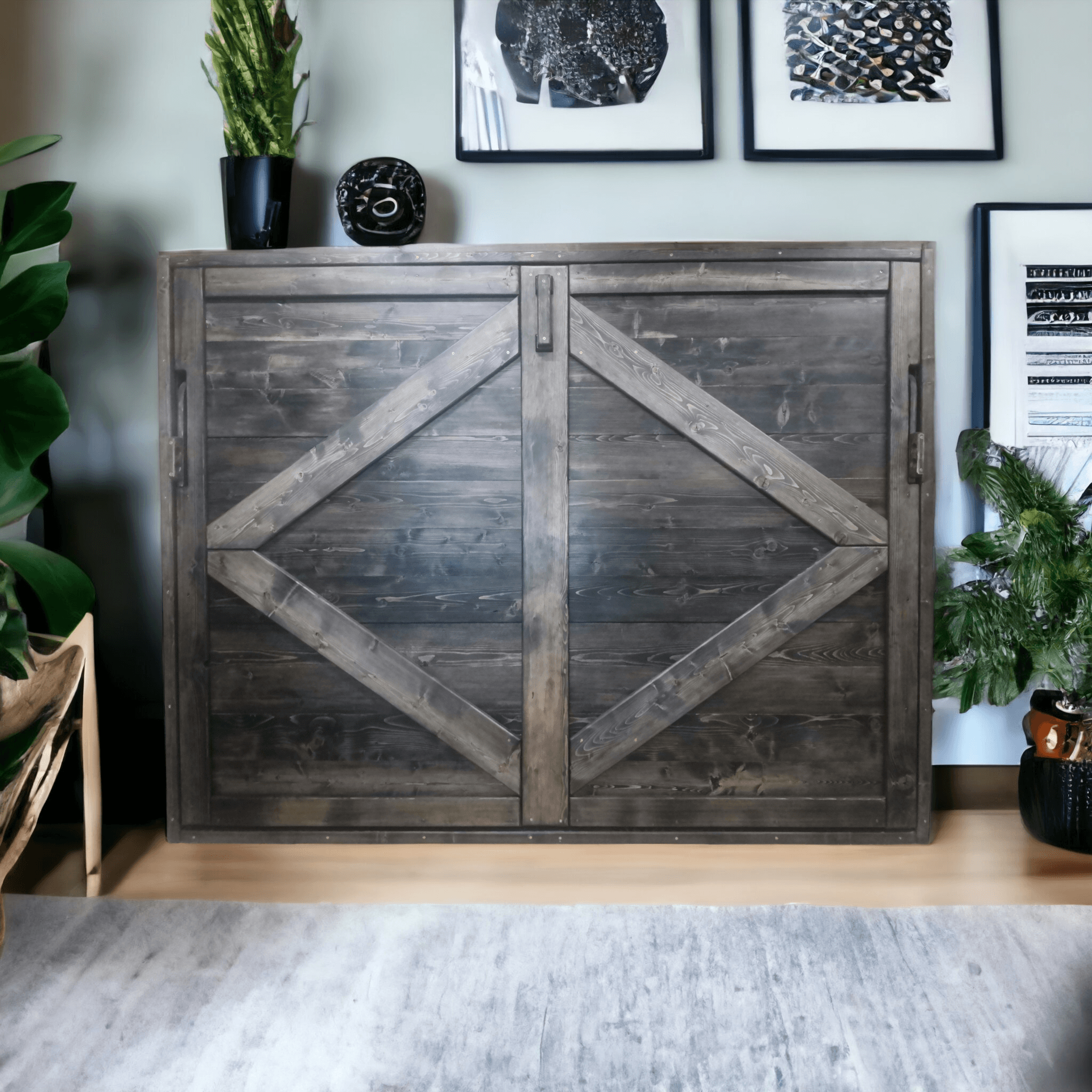 Horizontal Murphy Bed - Charcoal - Kootenay Murphy Beds