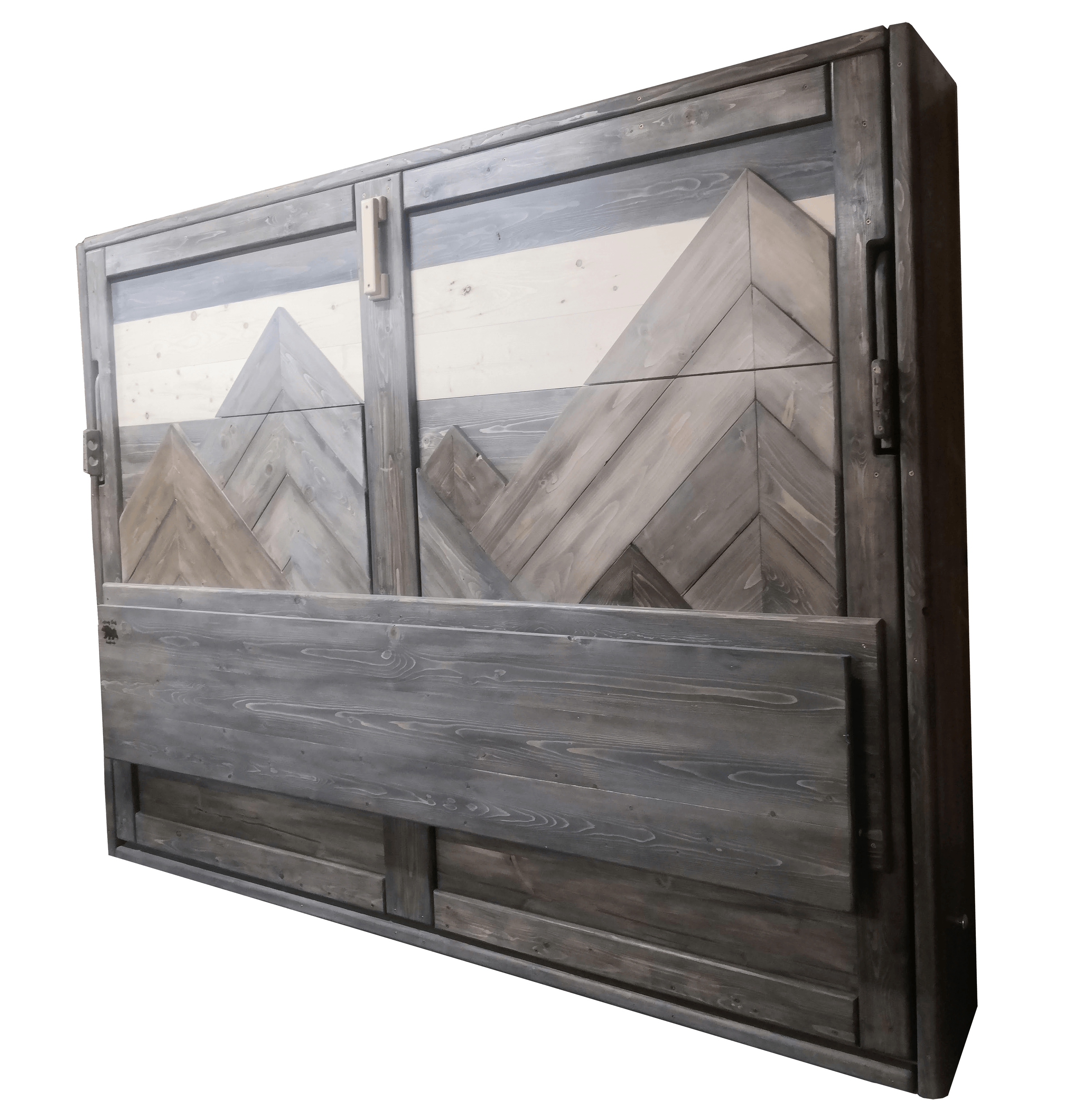 Horizontal Murphy Bed with Desk - Custom Mountain