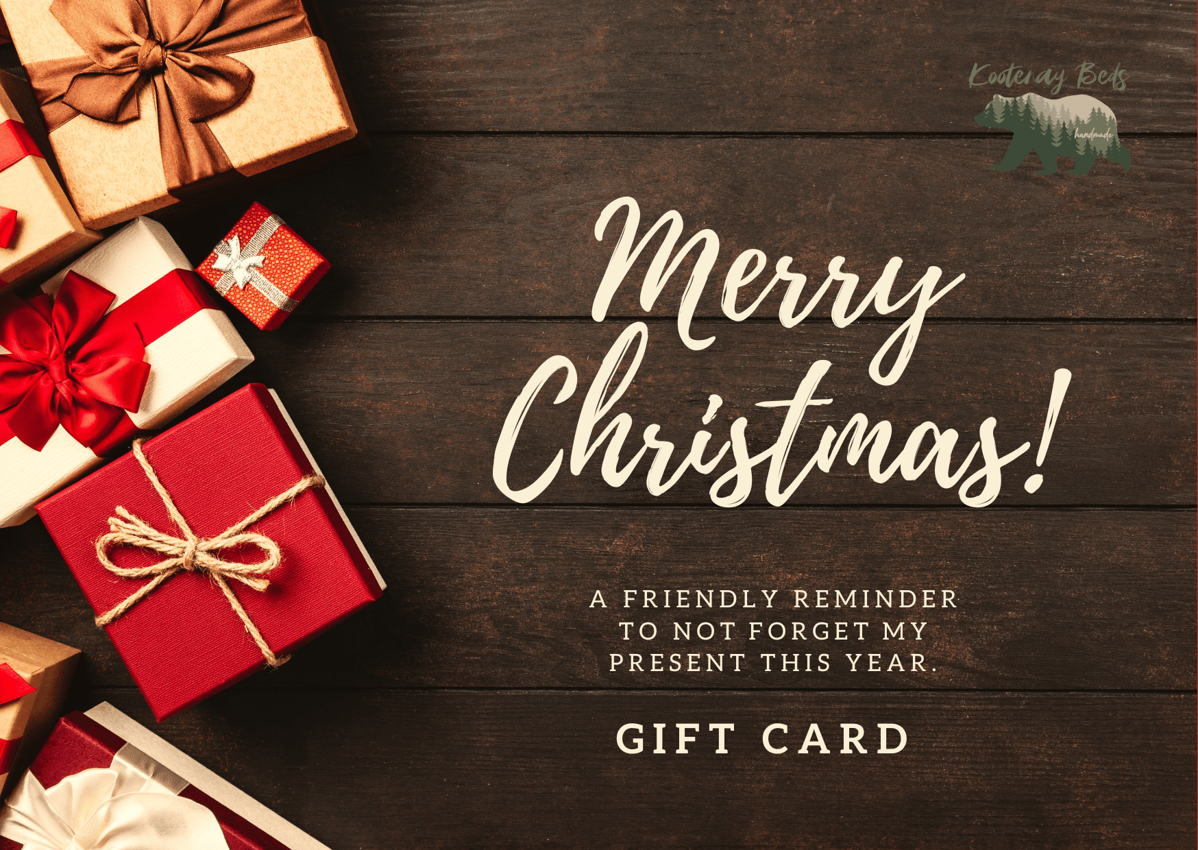 Kootenay Beds Gift Card - Kootenay Murphy Beds