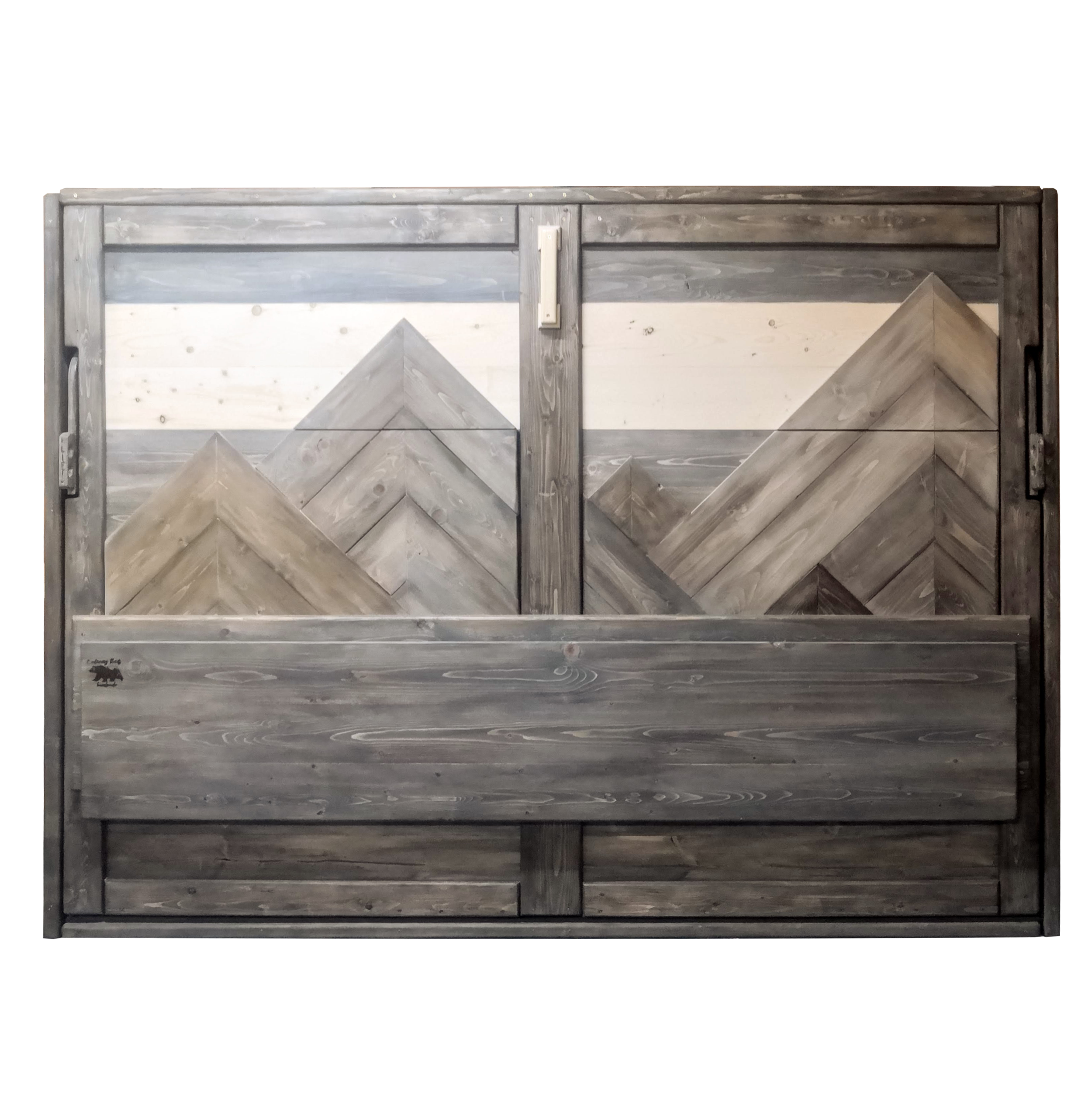 Horizontal Murphy Bed with Desk - Custom Mountain