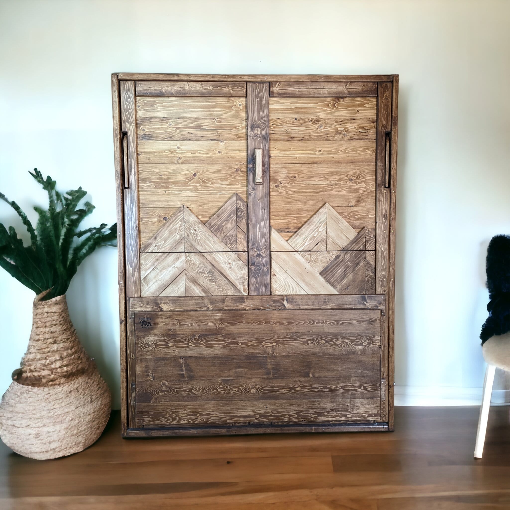 Murphy Bed With Desk - Brown Mountains - Kootenay Murphy Beds