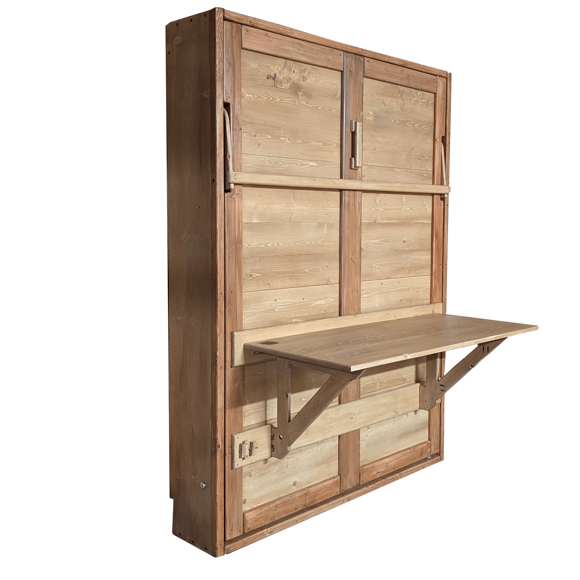 Murphy Bed With Desk - Cedar