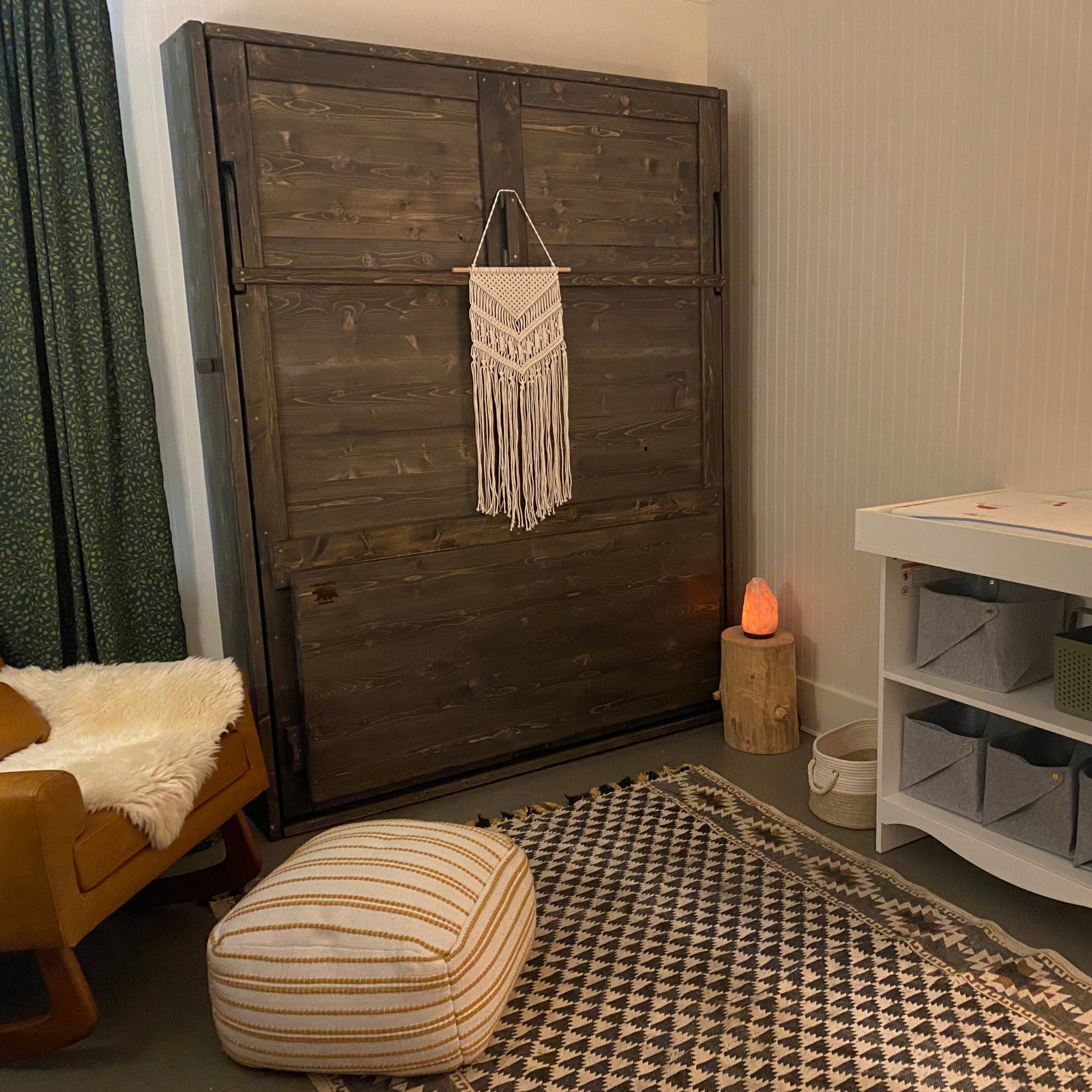 Murphy Bed With Desk - Charcoal - Kootenay Murphy Beds