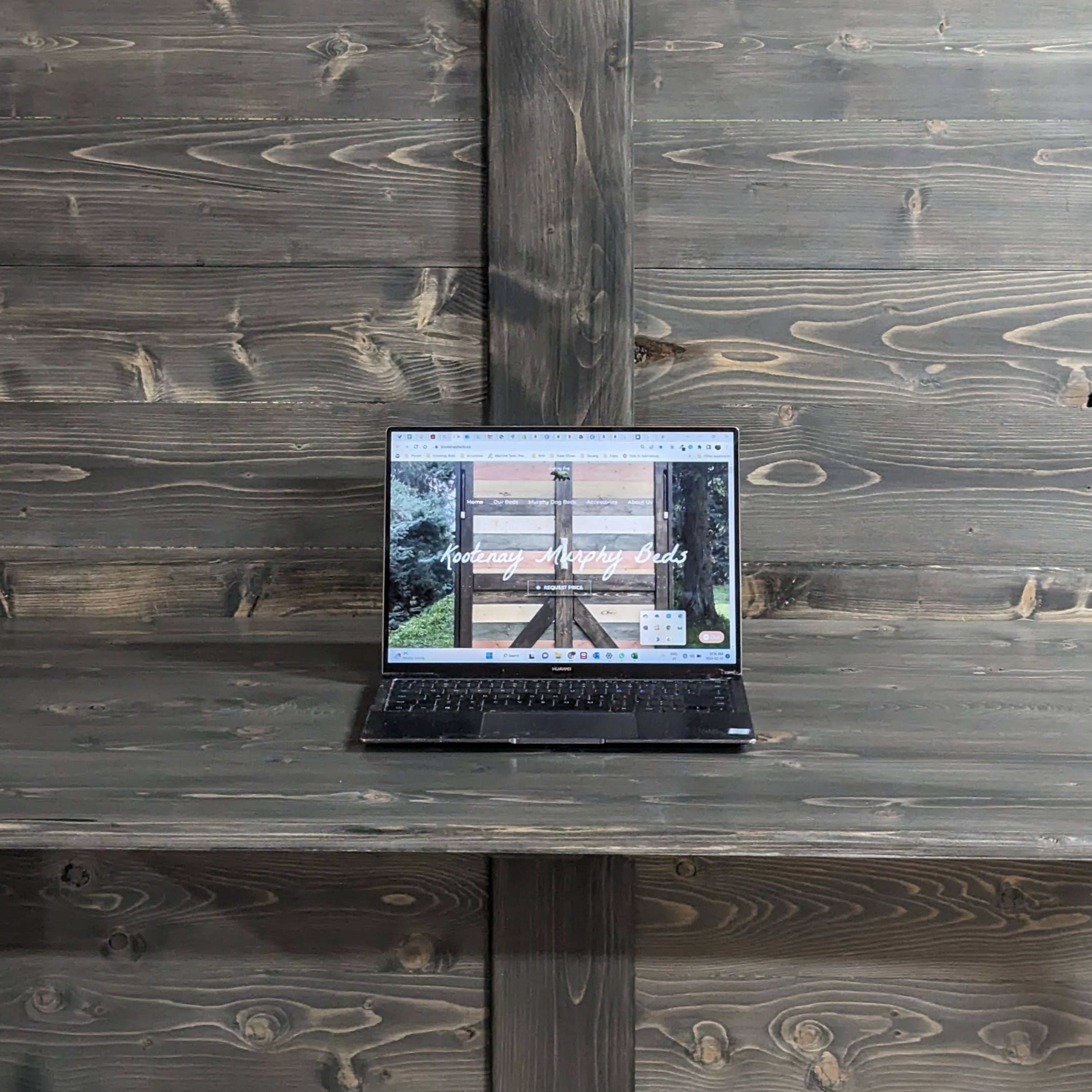 Murphy Bed With Desk - Charcoal