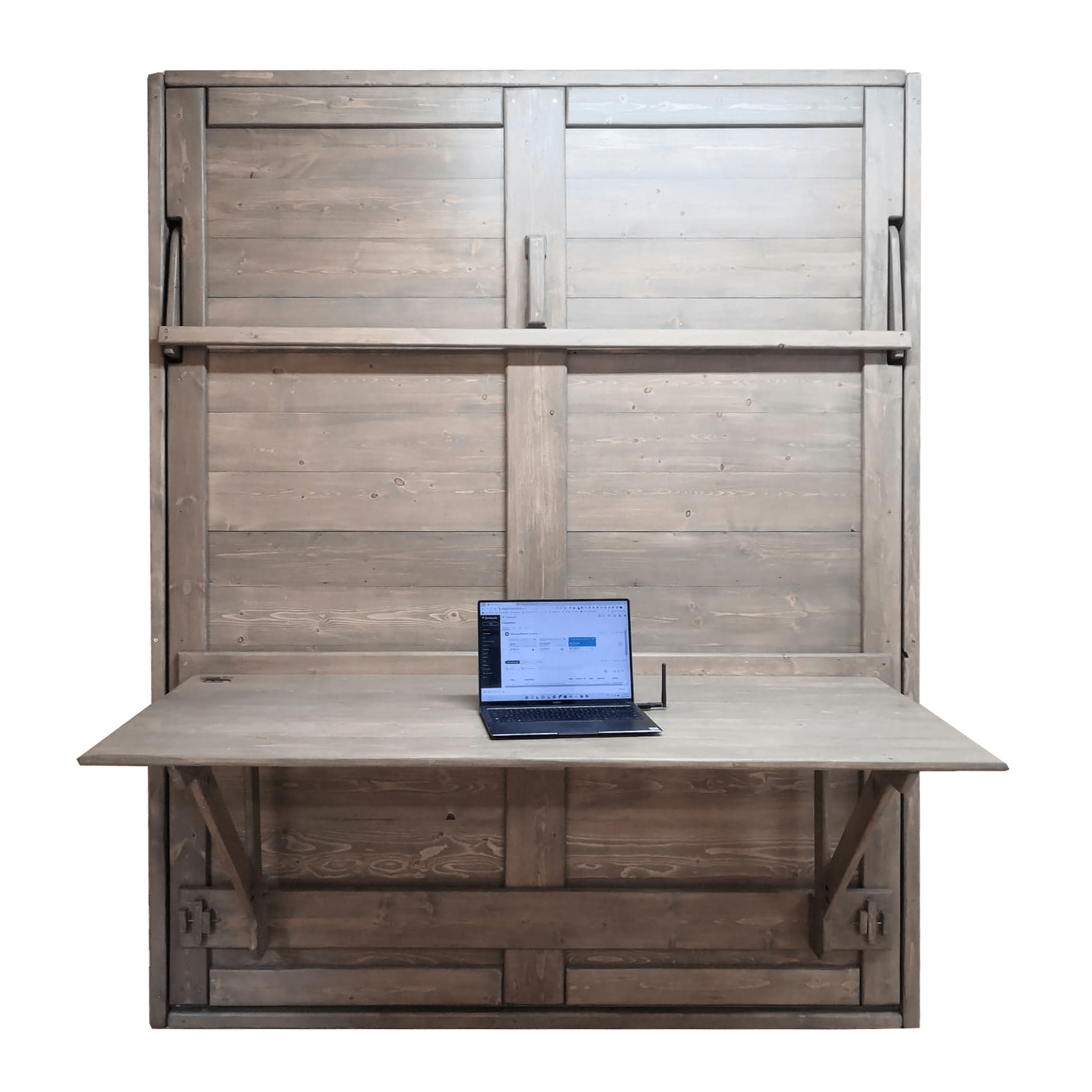 Murphy Bed With Desk - Green