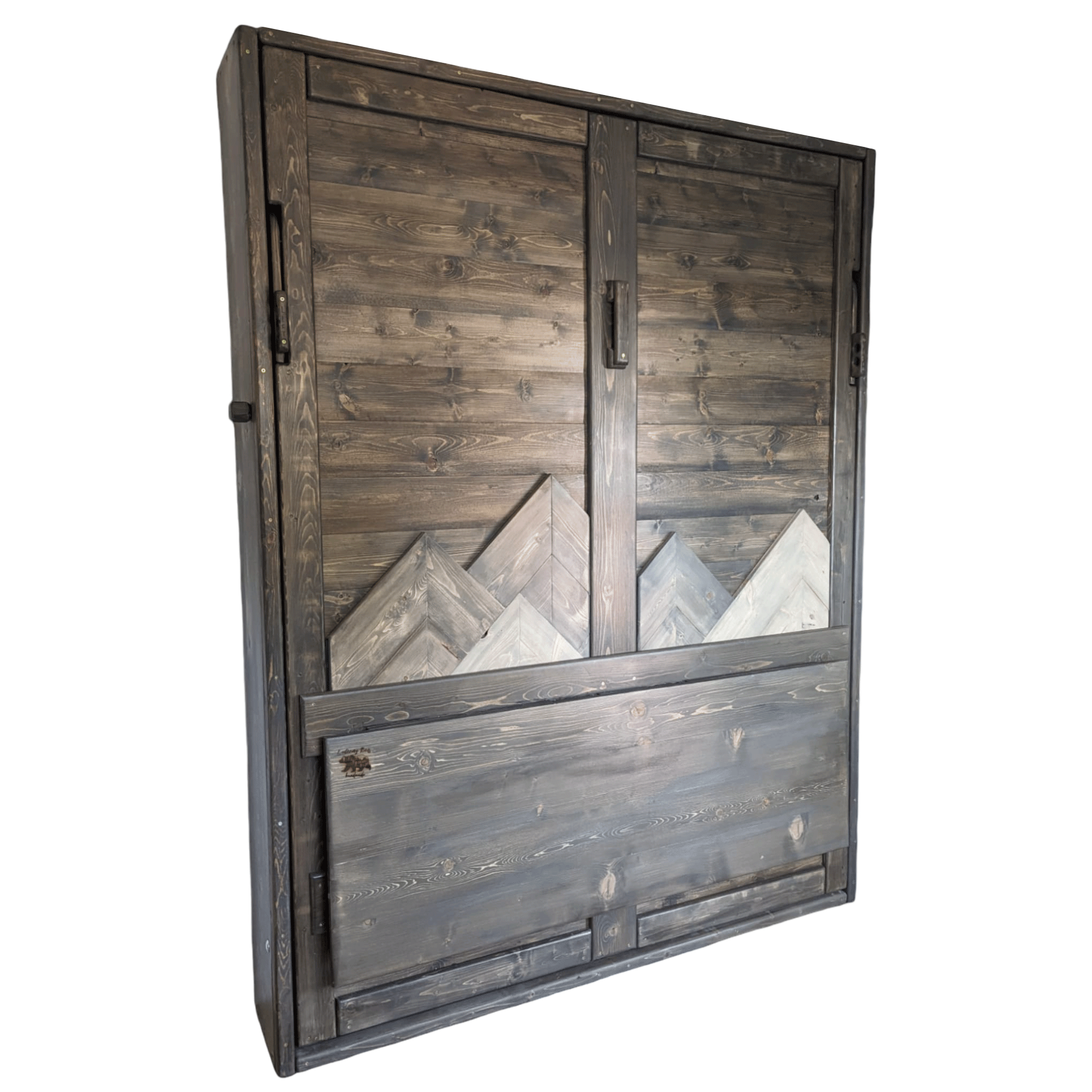 Murphy Bed With Desk - Grey Mountains - Kootenay Murphy Beds