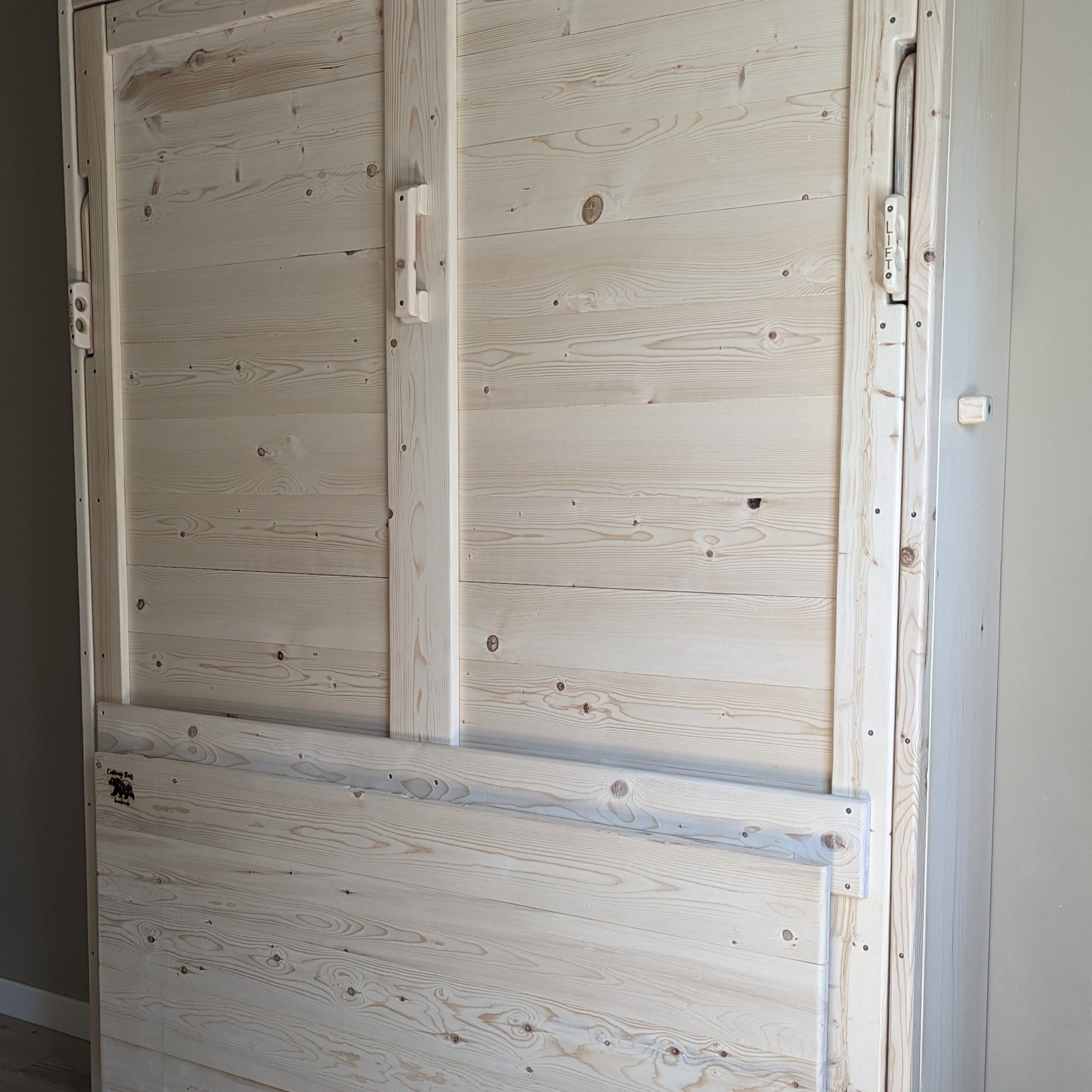 Murphy Bed With Desk - Natural Pine - Kootenay Murphy Beds